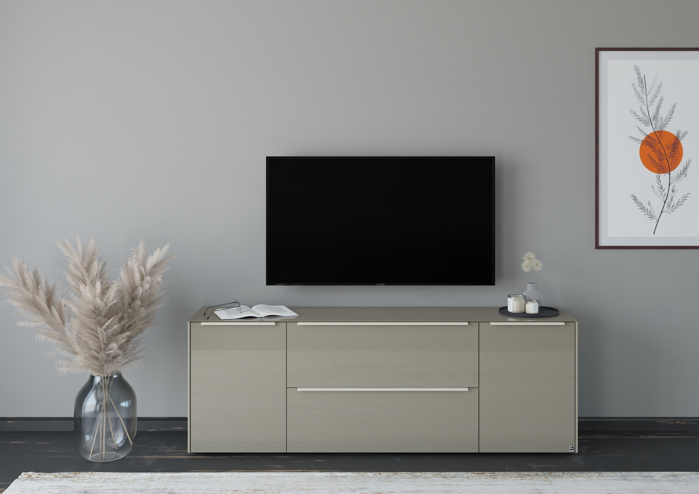 set one by Musterring Lowboard »Reno« 1 Stk. tlg. Mit Gleitern und in verschiedenen Farben erhältlich