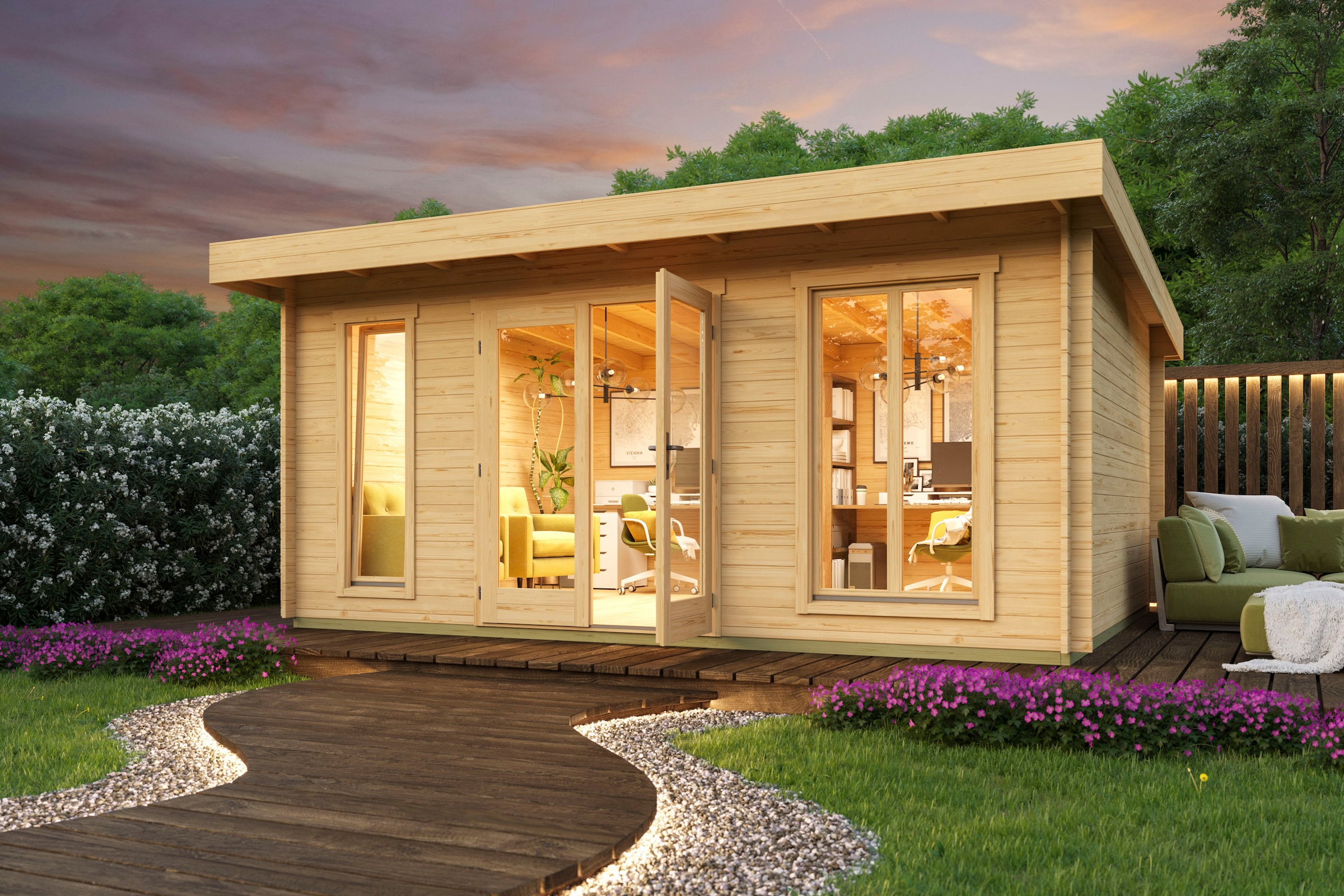 LASITA MAJA Gartenhaus »DORSET«, (Set, inkl. Fussbodenbretter zum verlegen)
