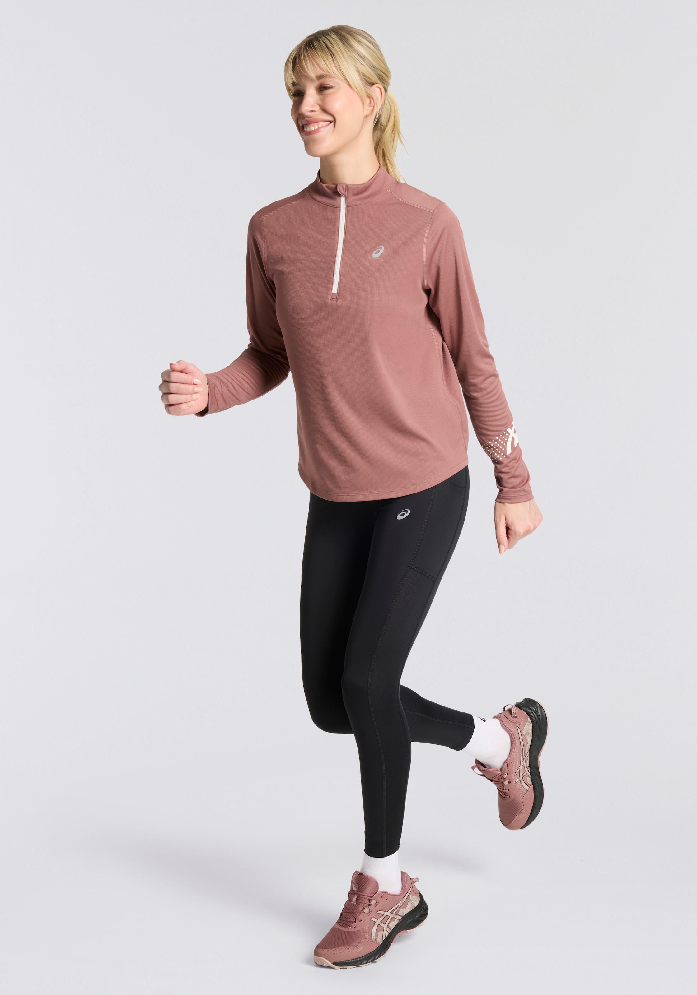 Asics Laufshirt »ASICS ICON 1/2 ZIP LS TOP«