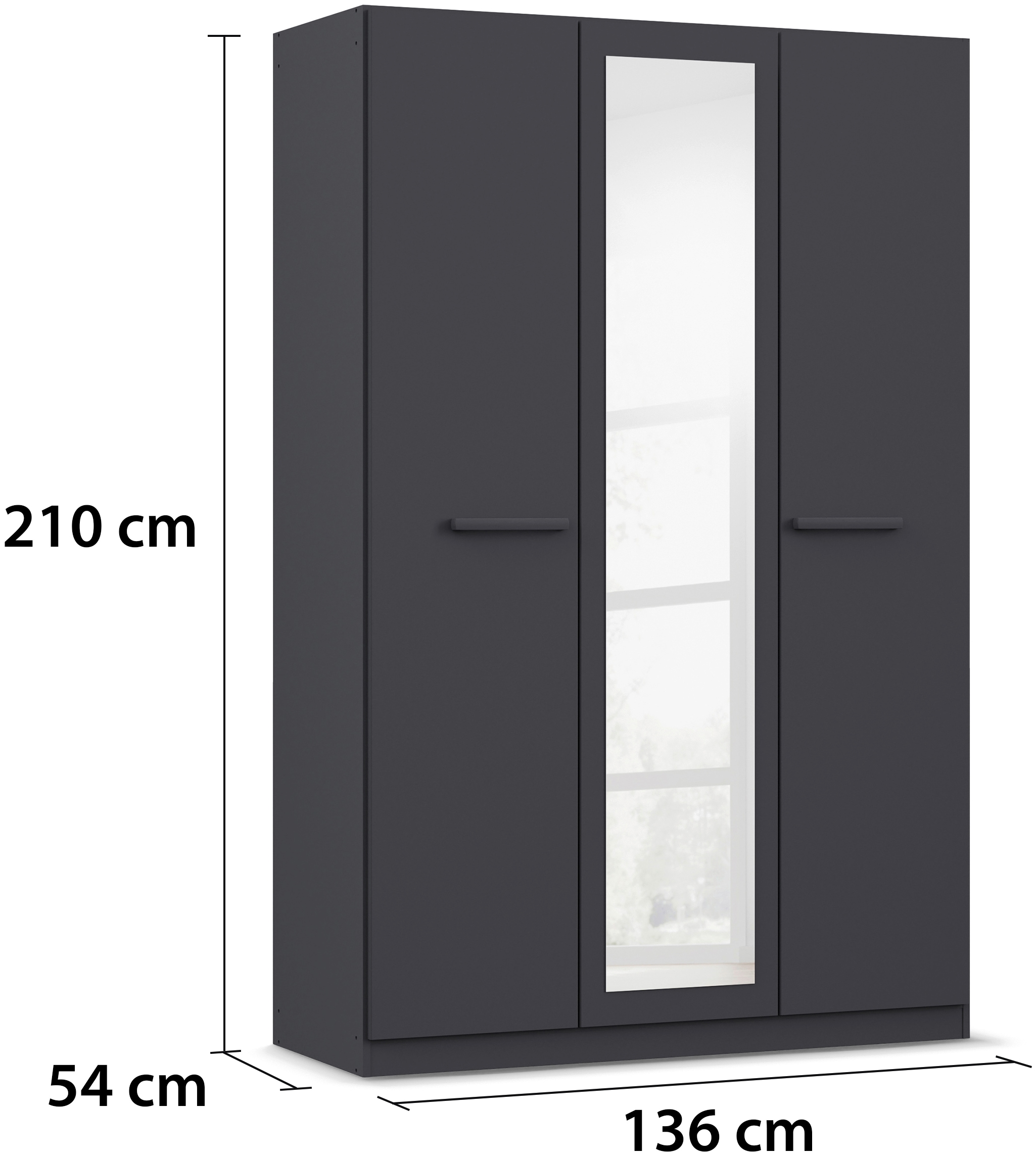rauch Drehtürenschrank »Kleiderschrank Schrank Garderobe Garderobenschrank Stauraumwunder MODI«, optional mit Spiegel MADE IN GERMANY