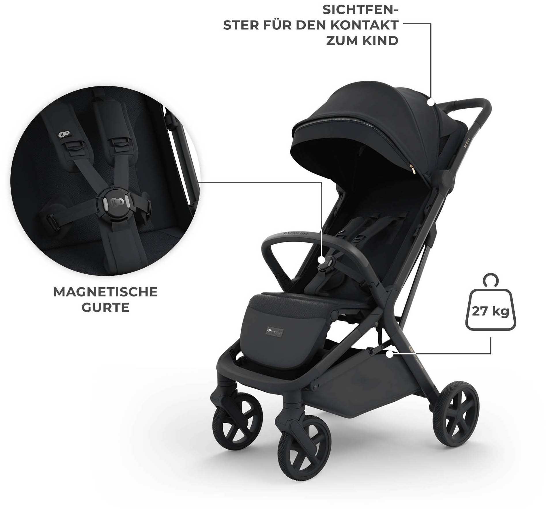Kinderkraft Kinder-Buggy »NUBI 3« 22 kg