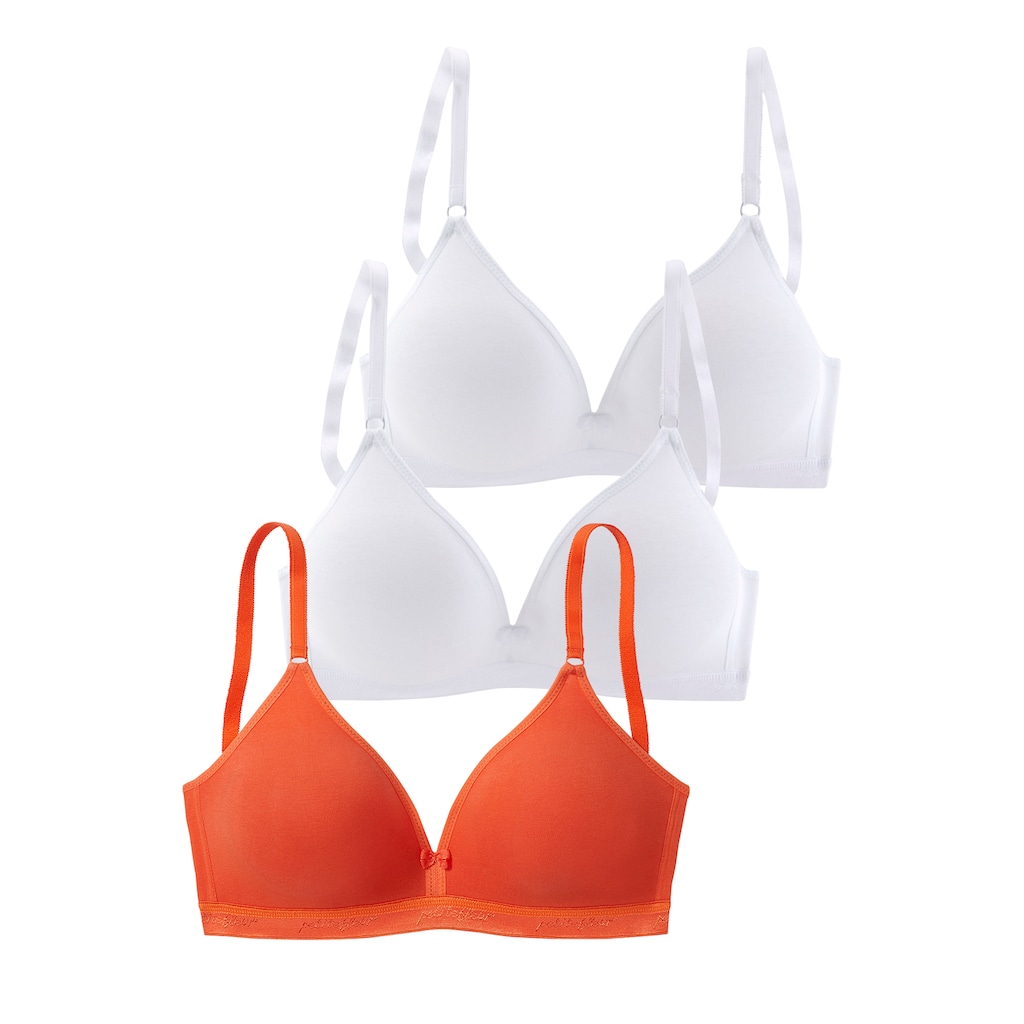 petite fleur Bralette-BH, (Packung, 3 Stück), ohne Bügel im Triangel-Schnitt