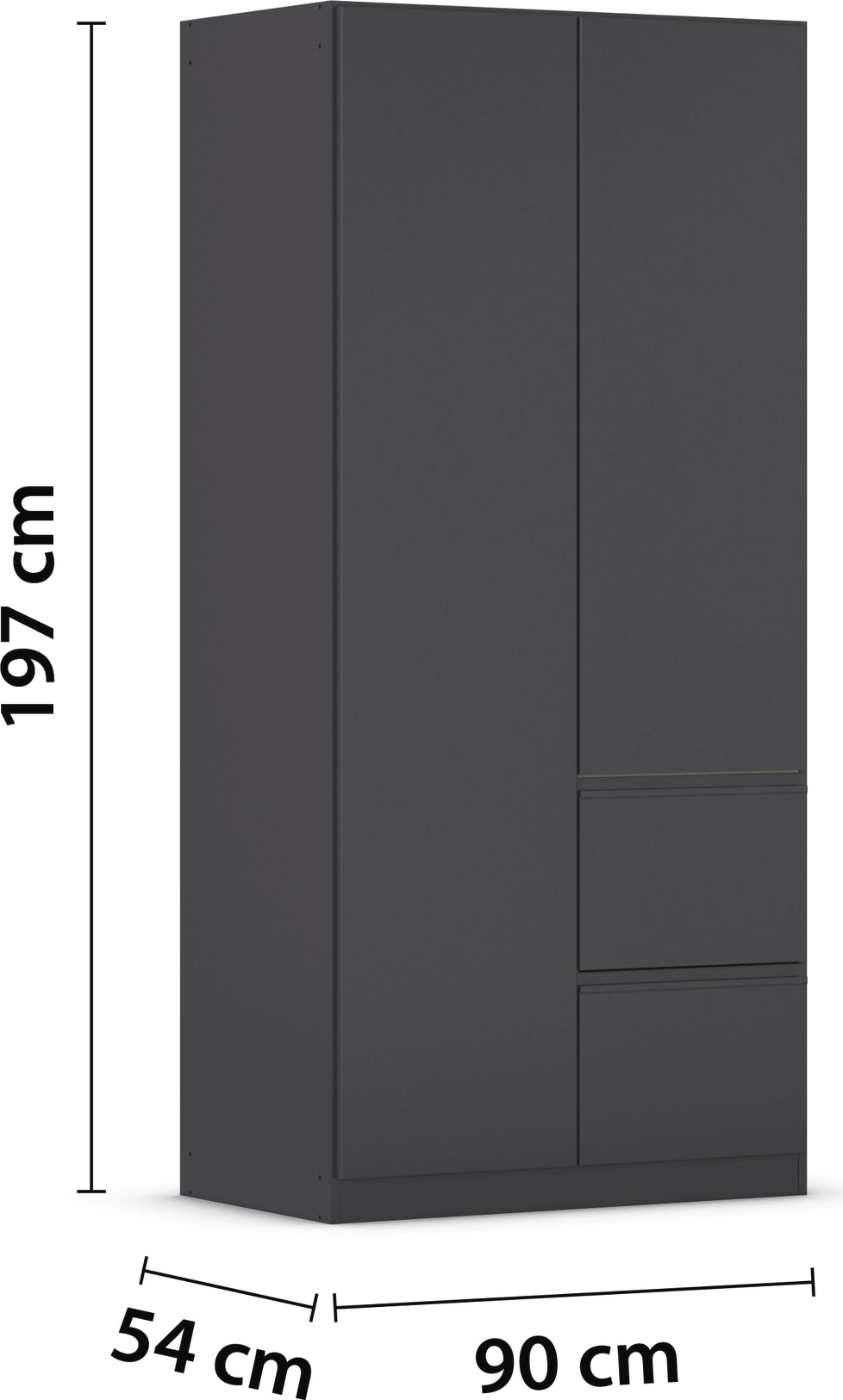 rauch Drehtürenschrank »Kleiderschrank Schrank Garderobe Wäscheschrank COSTA« Breite 91 cm grifflose Front mit Push-to-Open Funktion MADE IN GERMANY
