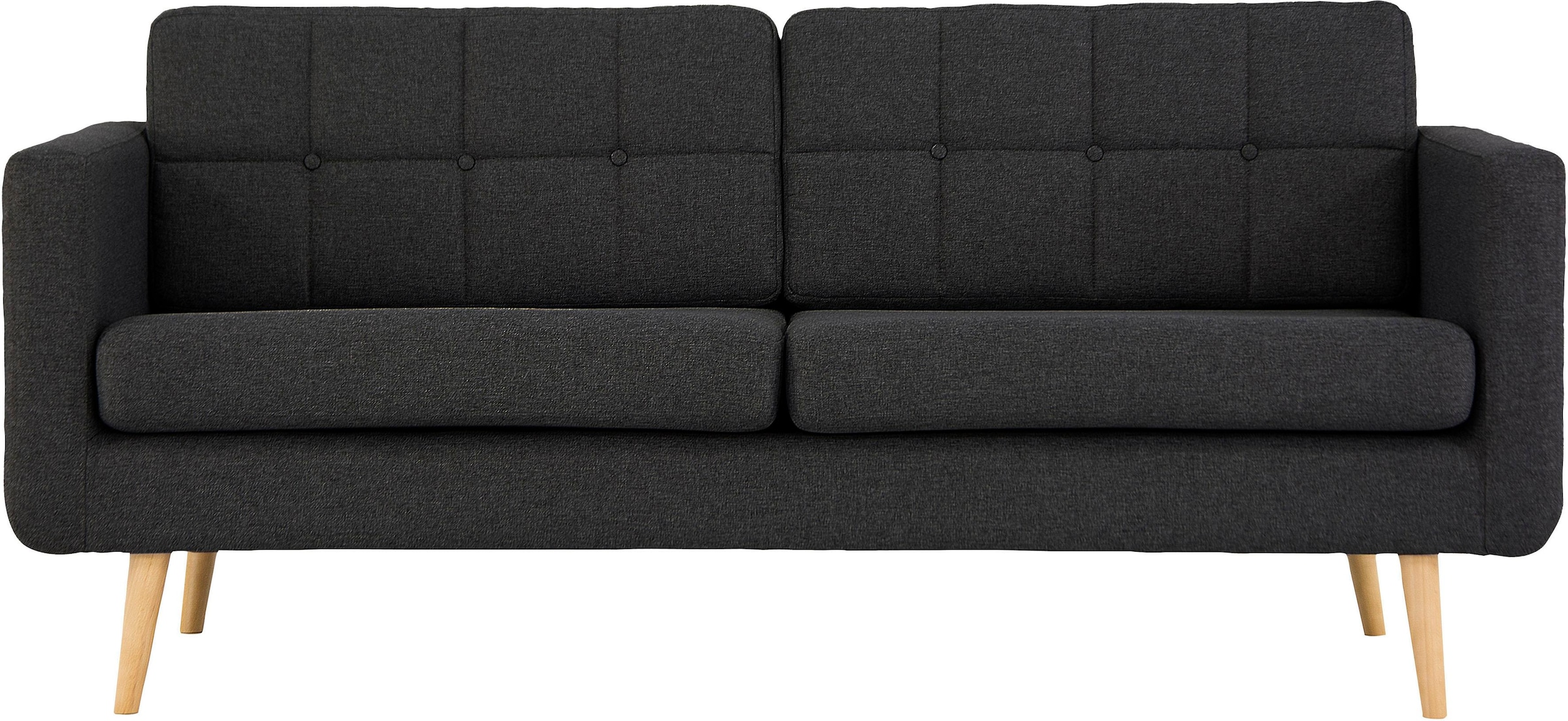 Home affaire 3-Sitzer »Brest«, mit Knopfheftung und Steppung im Rücken, geradliniges Design