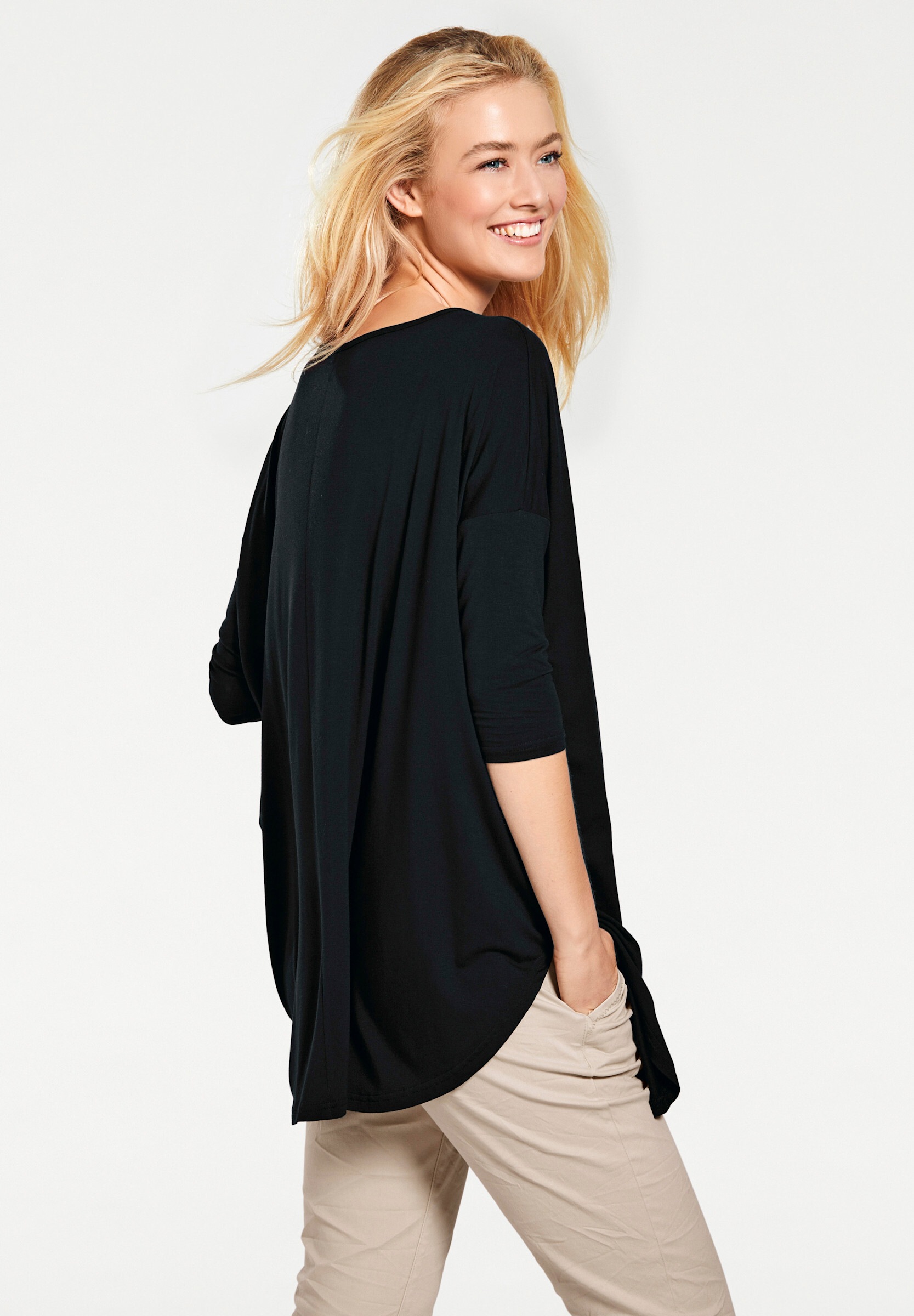heine T-Shirt »Oversized Shirt Oversize-Shirt mit Kaschier-Effekt«