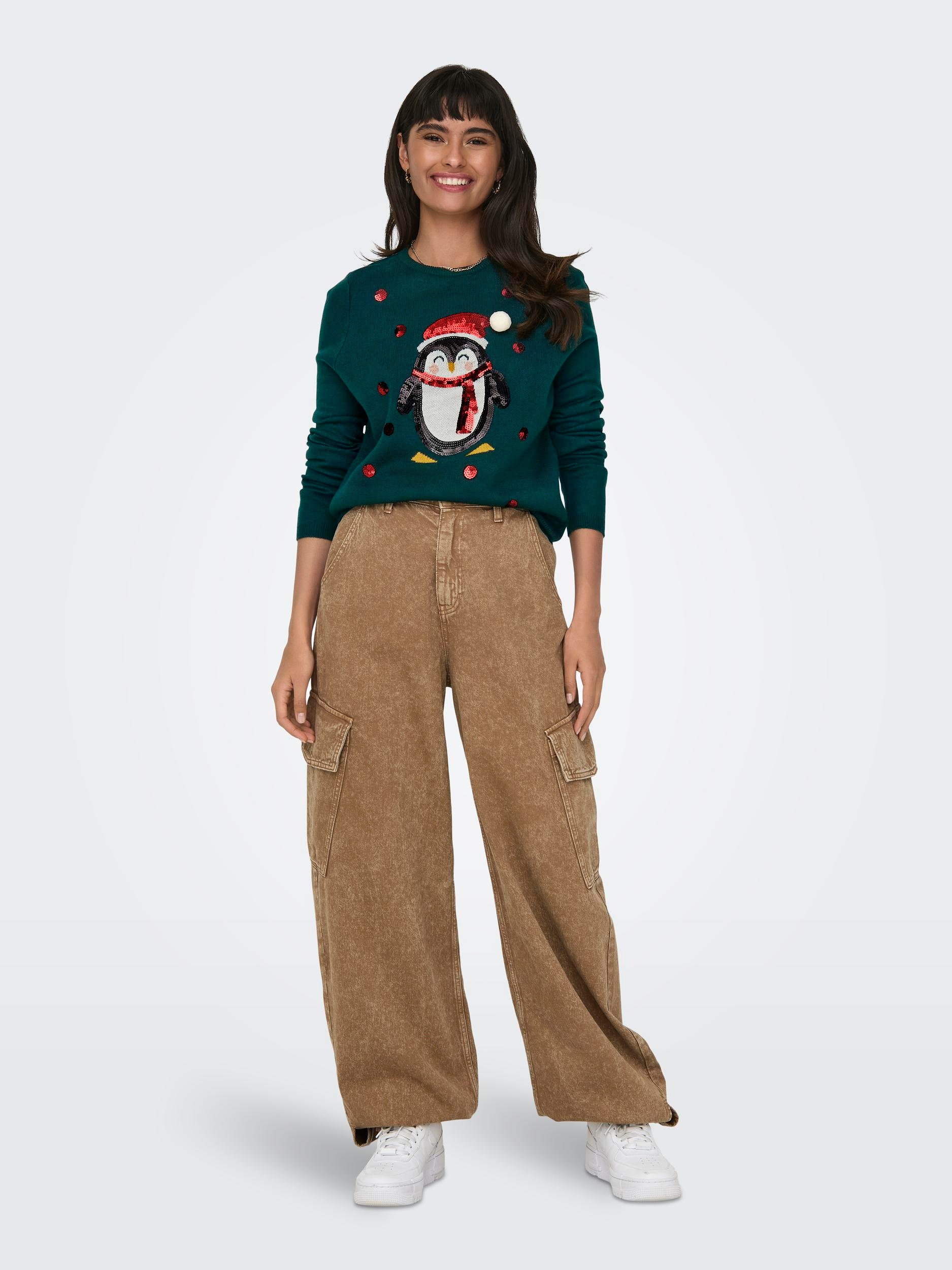 ONLY Weihnachtspullover »ONLXMAS EXCLUSIVE PINGUIN PULLOVER KNT«