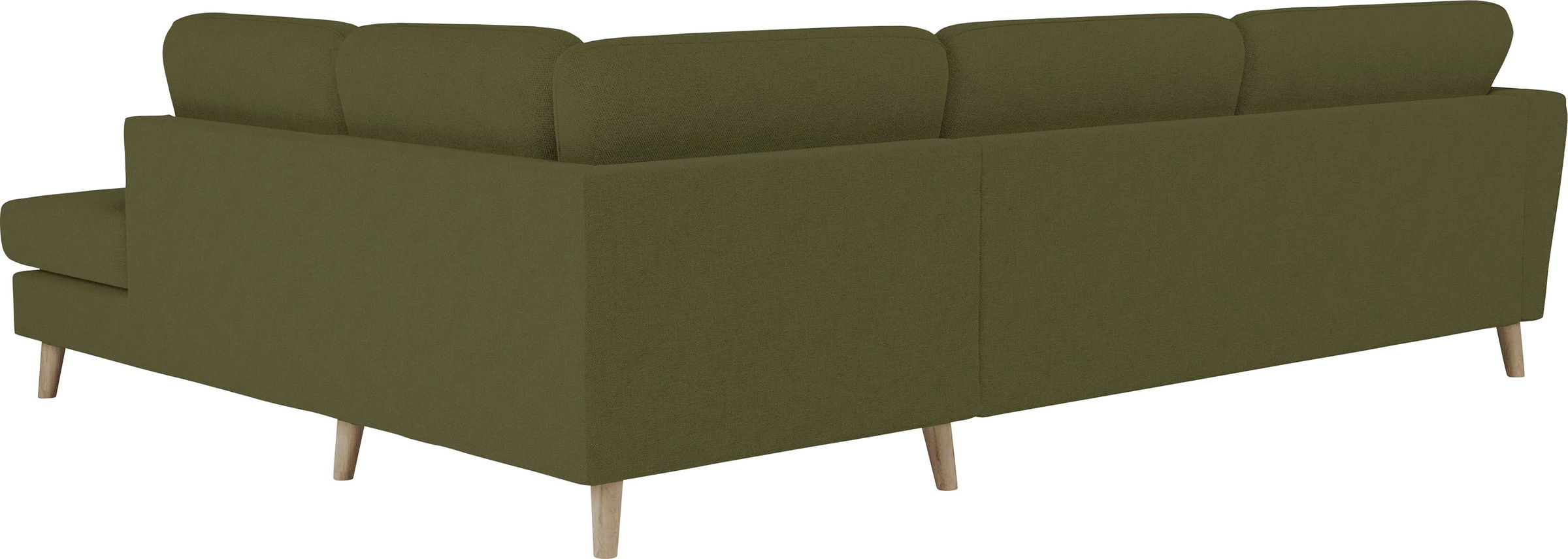 OTTO home Ecksofa »MARSEILLE 278/202 cm, L-Form, Ottom. rechts/links, verschiedene Bezüge« Massivholzbeine aus Eiche, in verschieden Bezügen und Farbvarianten