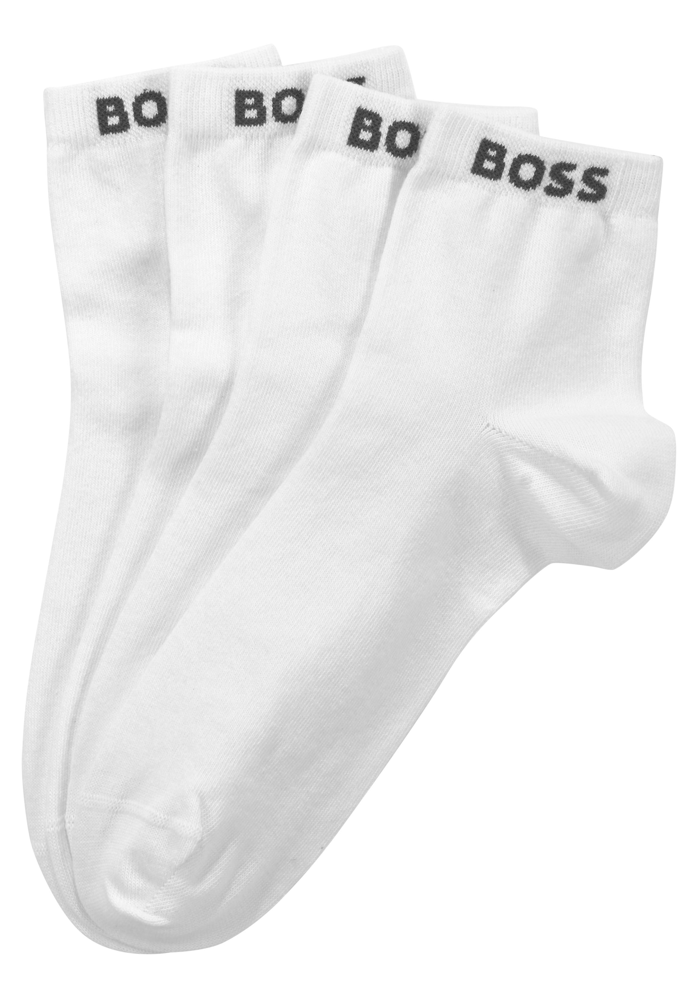 BOSS Sneakersocken, (Set, 2 Paar), mit eingenähtem Markenschriftzug