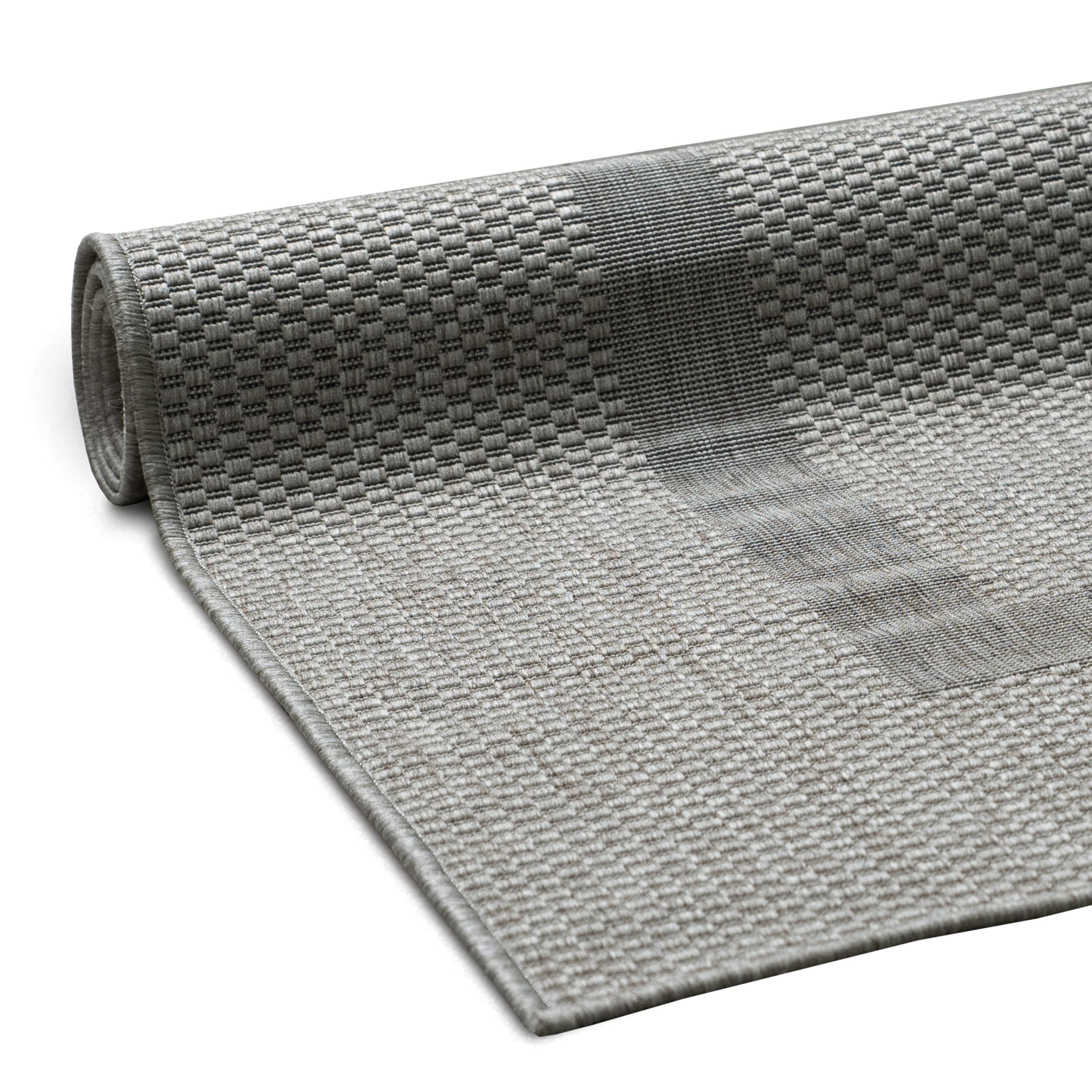 my home Teppich »Venedig Bordüre auch als Läufer erhältlich« rechteckig 3 mm Höhe In- und Outdoor geeignet, Sisal-Optik, Wetterfest & UV-beständig