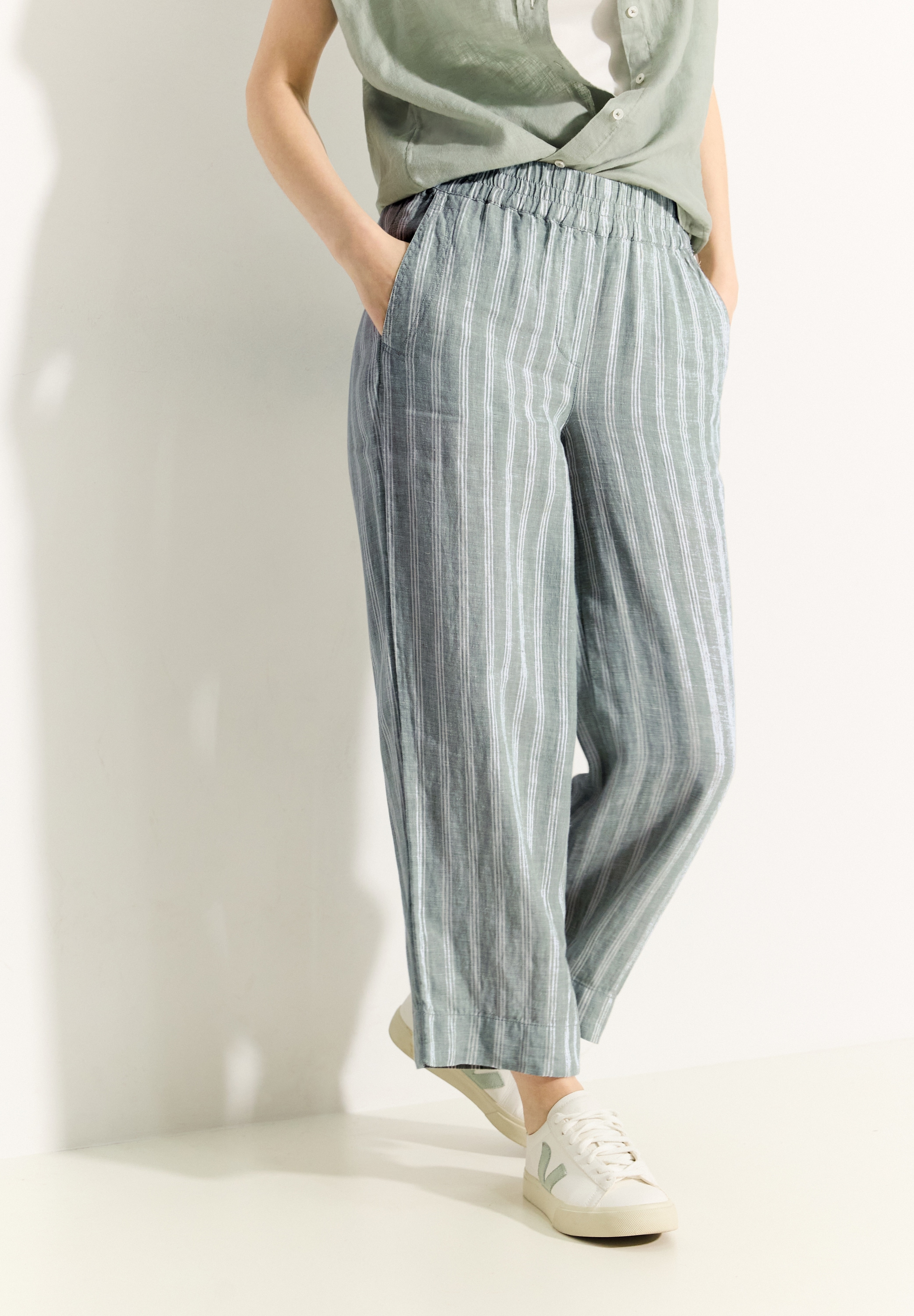 Cecil Leinenhose »NEELE«, mit Streifen im Culotte-Stil