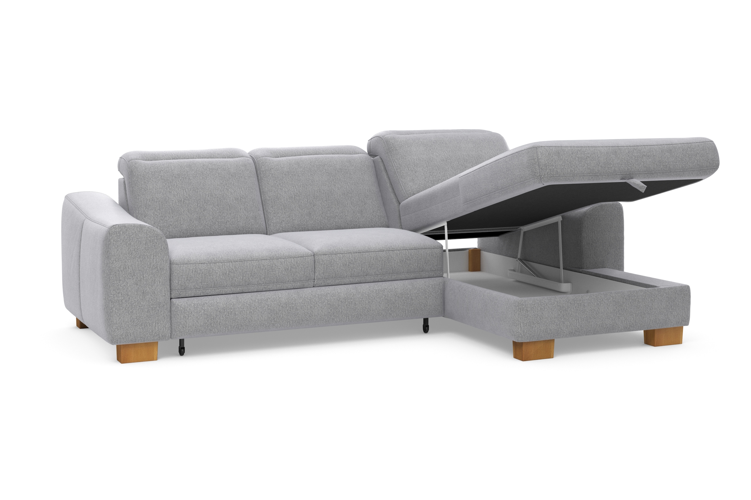 Home affaire Ecksofa »Dundee L-Form«, wahlweise mit Kopfteilverstellung und zusätzlich mit Bettfunktion