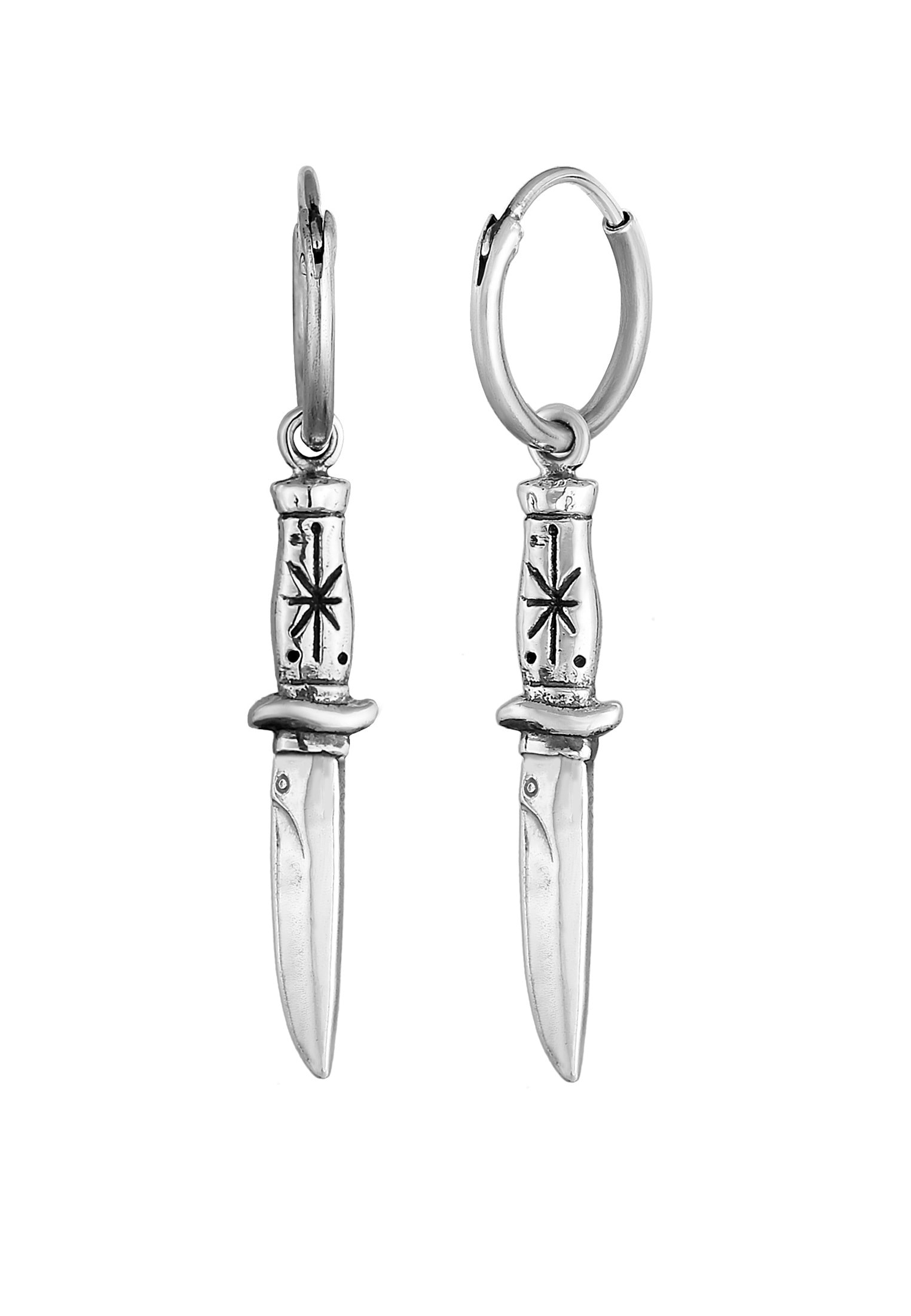 HAZE & GLORY Paar Creolen »Ohrringe Creolen - The Knife 925 Silber«
