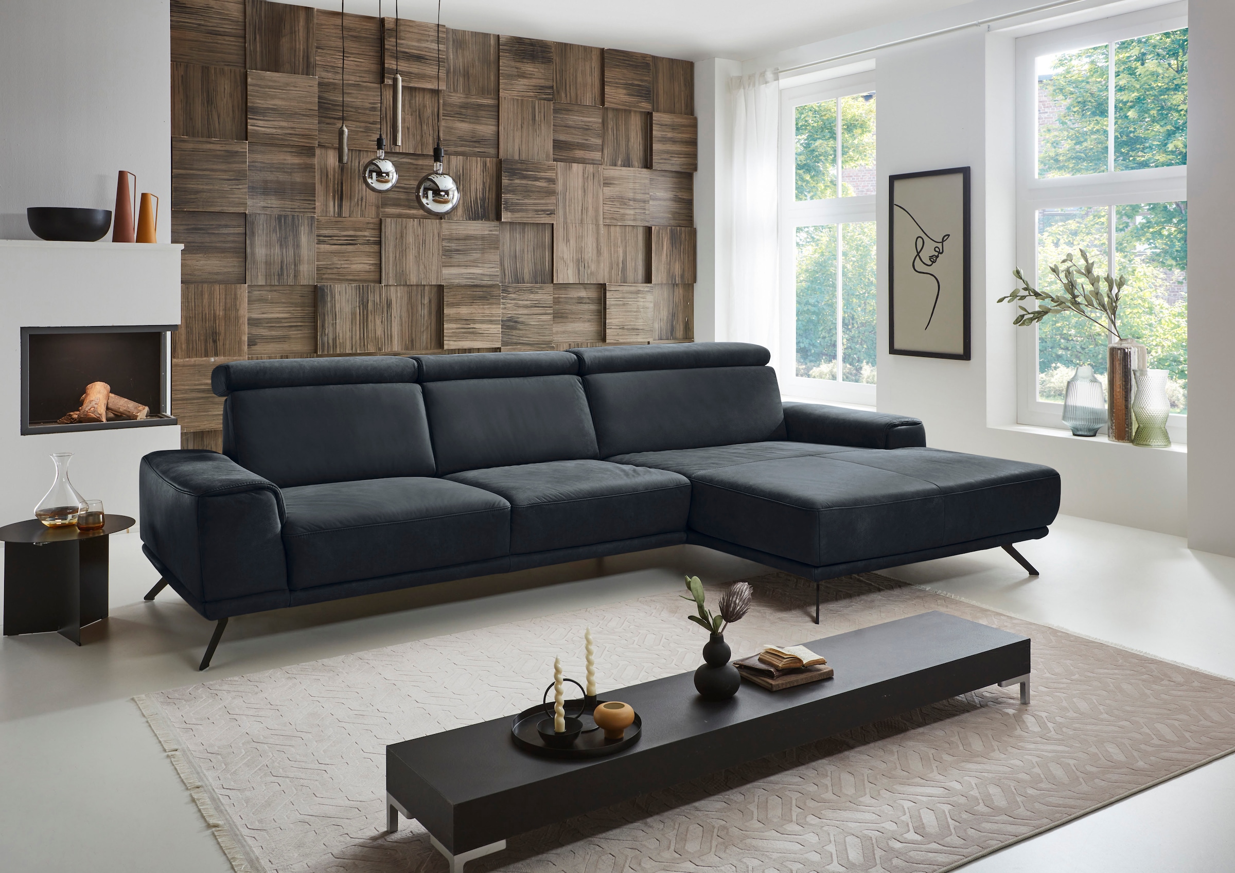 Die PlanBar Ecksofa »PN-EM22041 L-Form« wahlweise motorisches Canape oder Sitztiefenverstellung