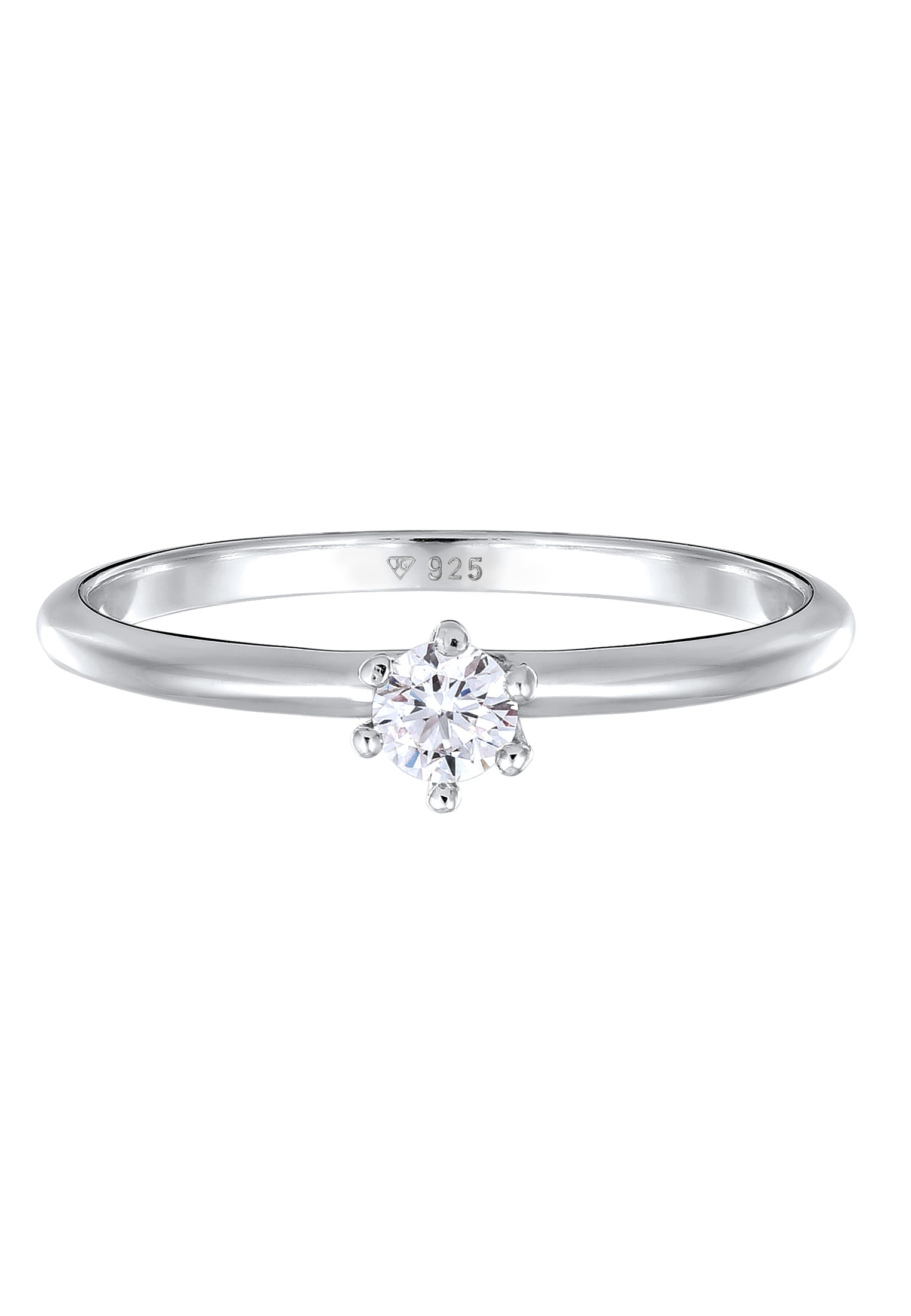 Elli DIAMONDS Diamantring »Ring Solitär Laborgezüchteter Diamant Weiß Brilliant (0.034 ct) 925 Sterling Silber«