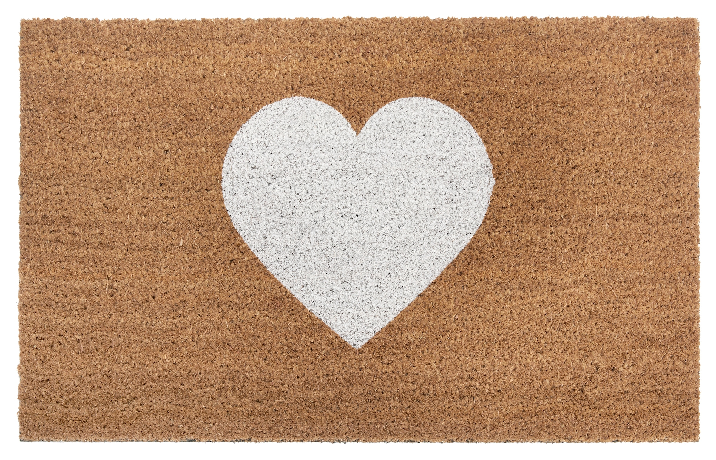 HANSE Home Fußmatte »Mix Mats Kokos Heart, Türmatte«, rechteckig, 15 mm Höhe, Kokos, Schmutzfangmatte, Outdoor, Rutschfest, Innen, Kokosmatte, Flur