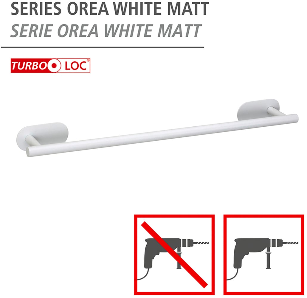 WENKO Handtuchstange »Turbo-Loc® Modell Uno Orea« aus Edelstahl, Befestigen ohne Bohren, 60 cm