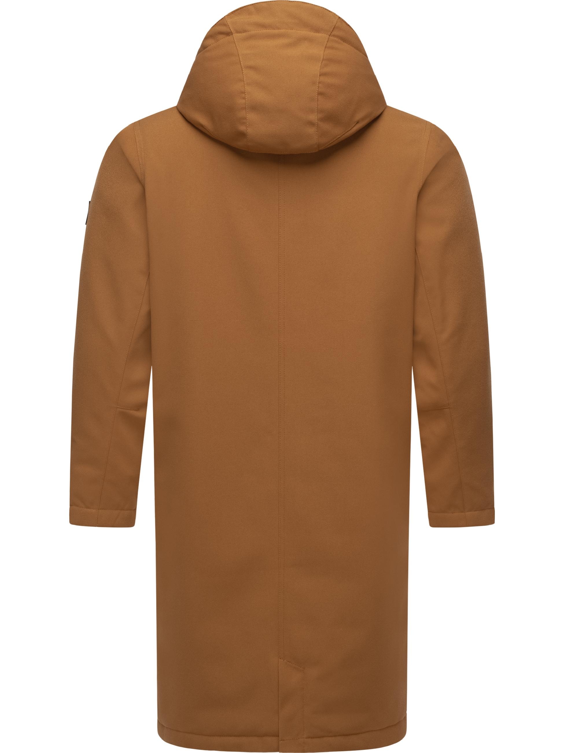 Ragwear Wintermantel »Wintermantel Mr Them Long«, lange wasserdichte Herren Winterjacke mit Kapuze