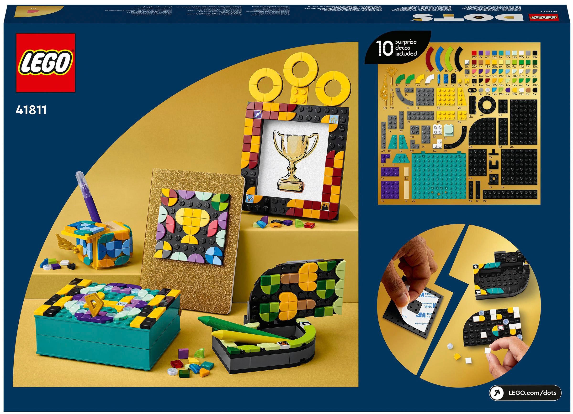 LEGO® Konstruktionsspielsteine »Hogwarts Schreibtisch-Set (41811), LEGO® DOTS«, (856 St.), Harry Potter