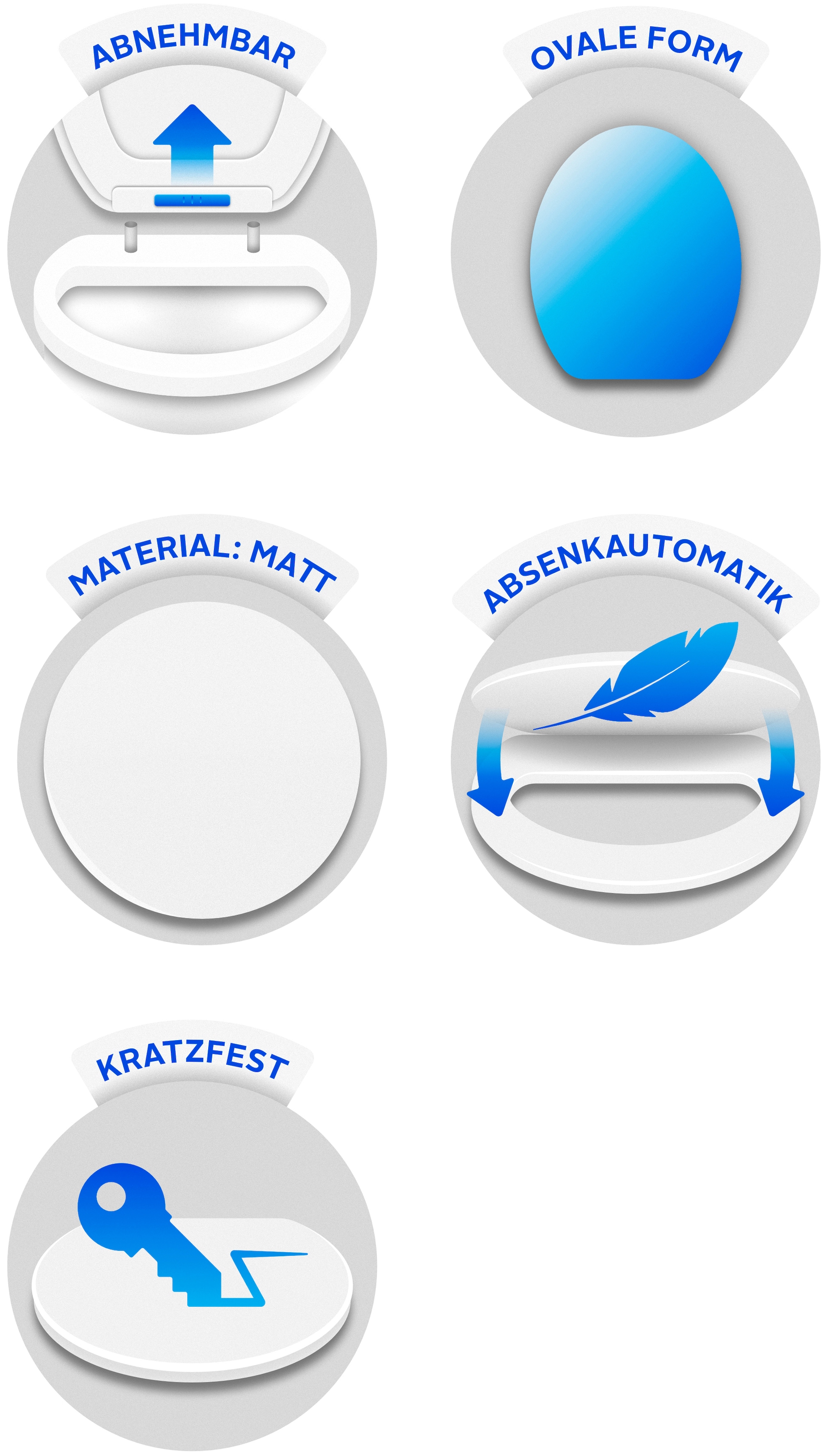 Schütte WC-Sitz »Grey Hexagons«, Duroplast, mit Absenkautomatik und Schnellverschluss