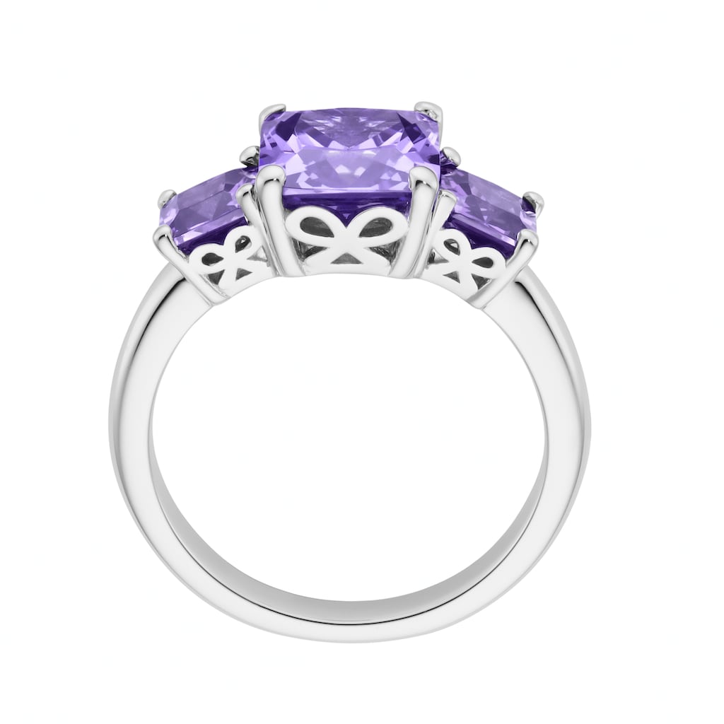 GIORGIO MARTELLO MILANO Silberring »Ring mit lila Zirkonia Steinen, Silber 925«