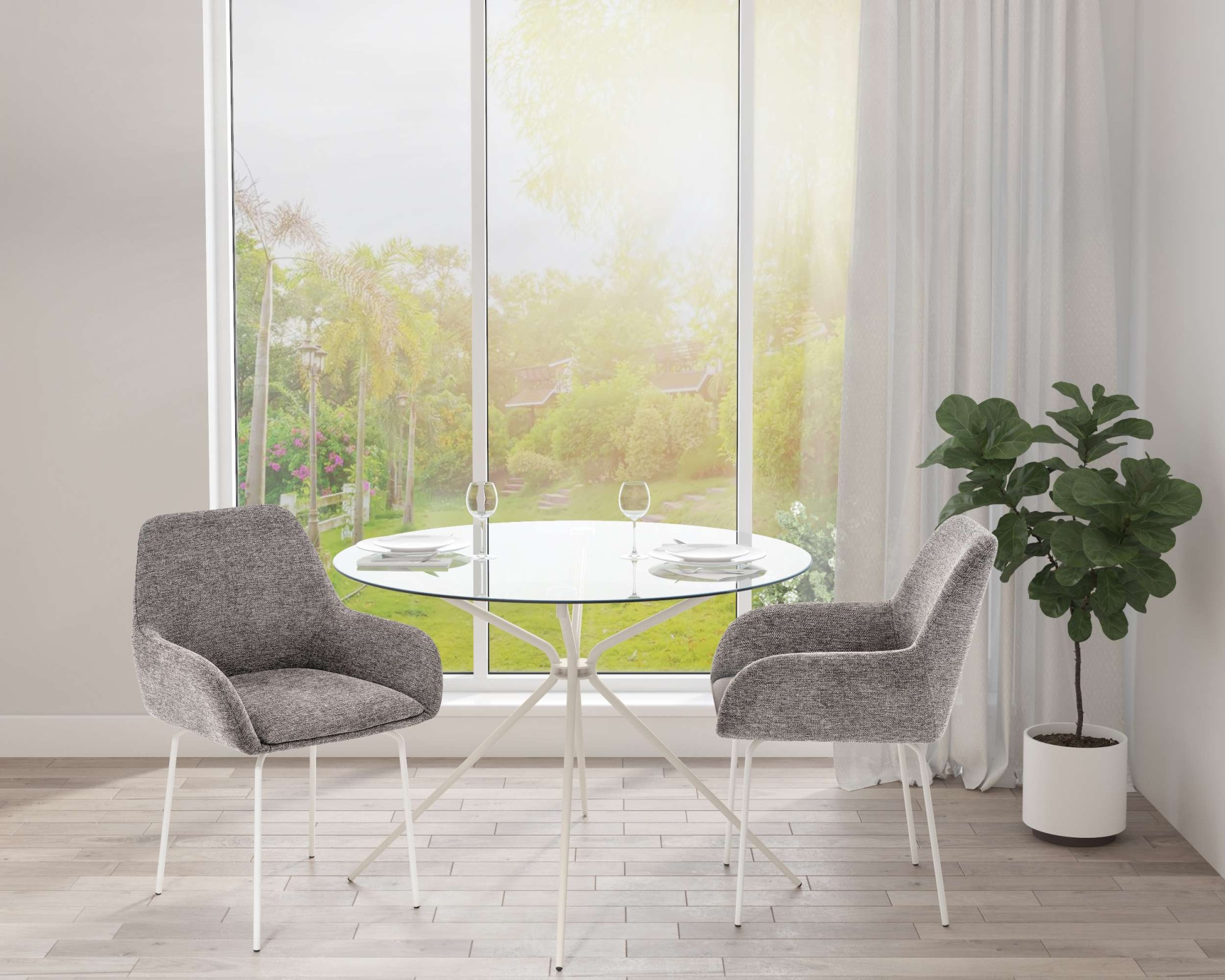 OTTO home Esstisch »Silvi, TOPSELLER!« Esstisch, Glastisch, Küchentisch, OTTOs Choice,  rund, Ø110 cm, Metallgestell