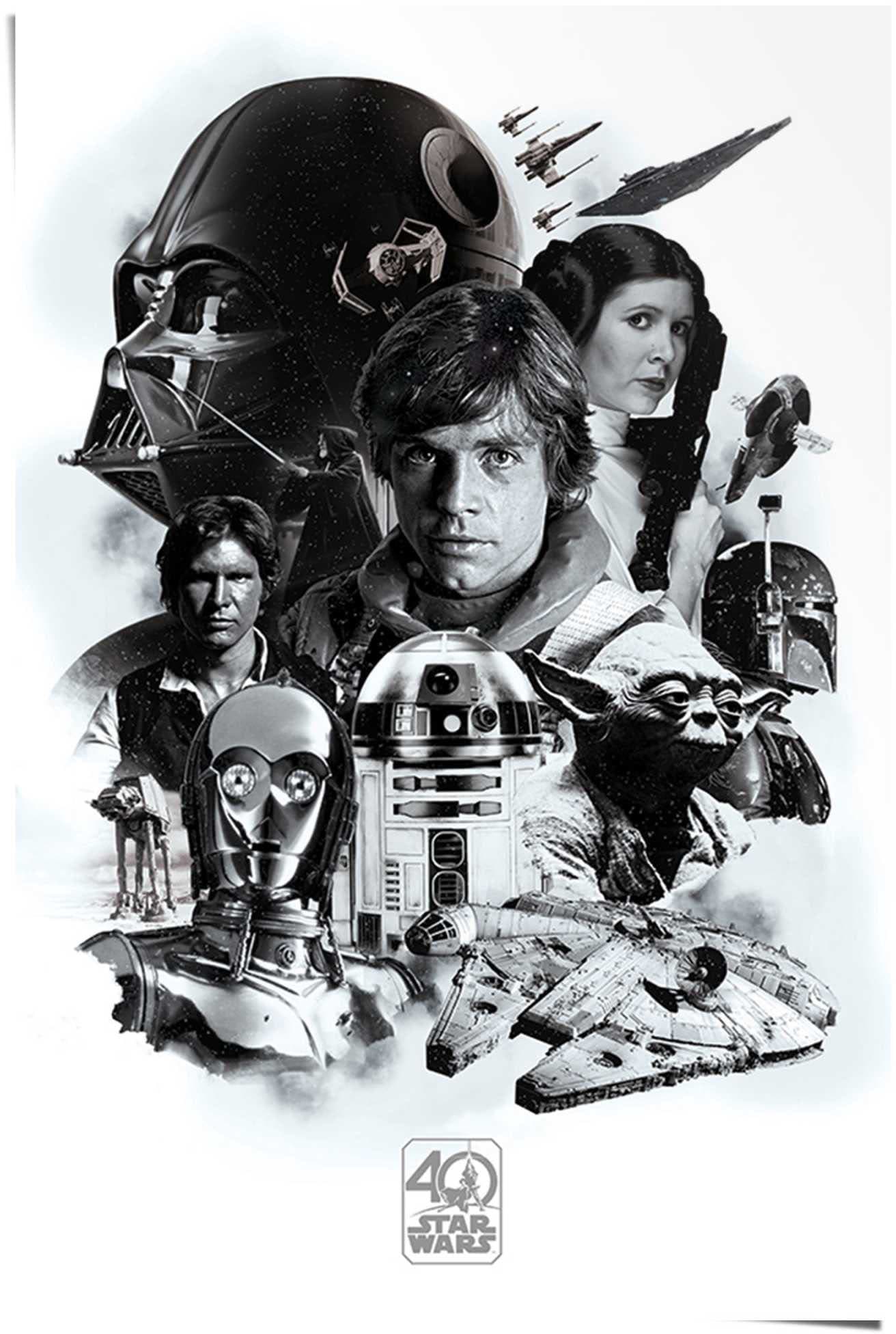 Reinders! Poster »Poster Star Wars 40 Jahre«, Science-Fiction, (1 St.)  bequem bestellen