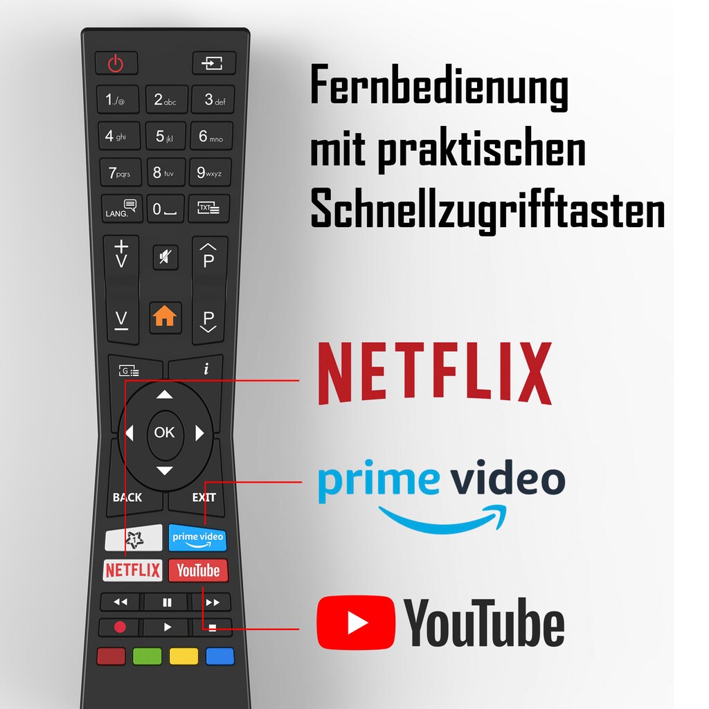 JVC LED-Fernseher »LT-43VU8185«, 108 cm/43 Zoll, 4K Ultra HD, Smart-TV