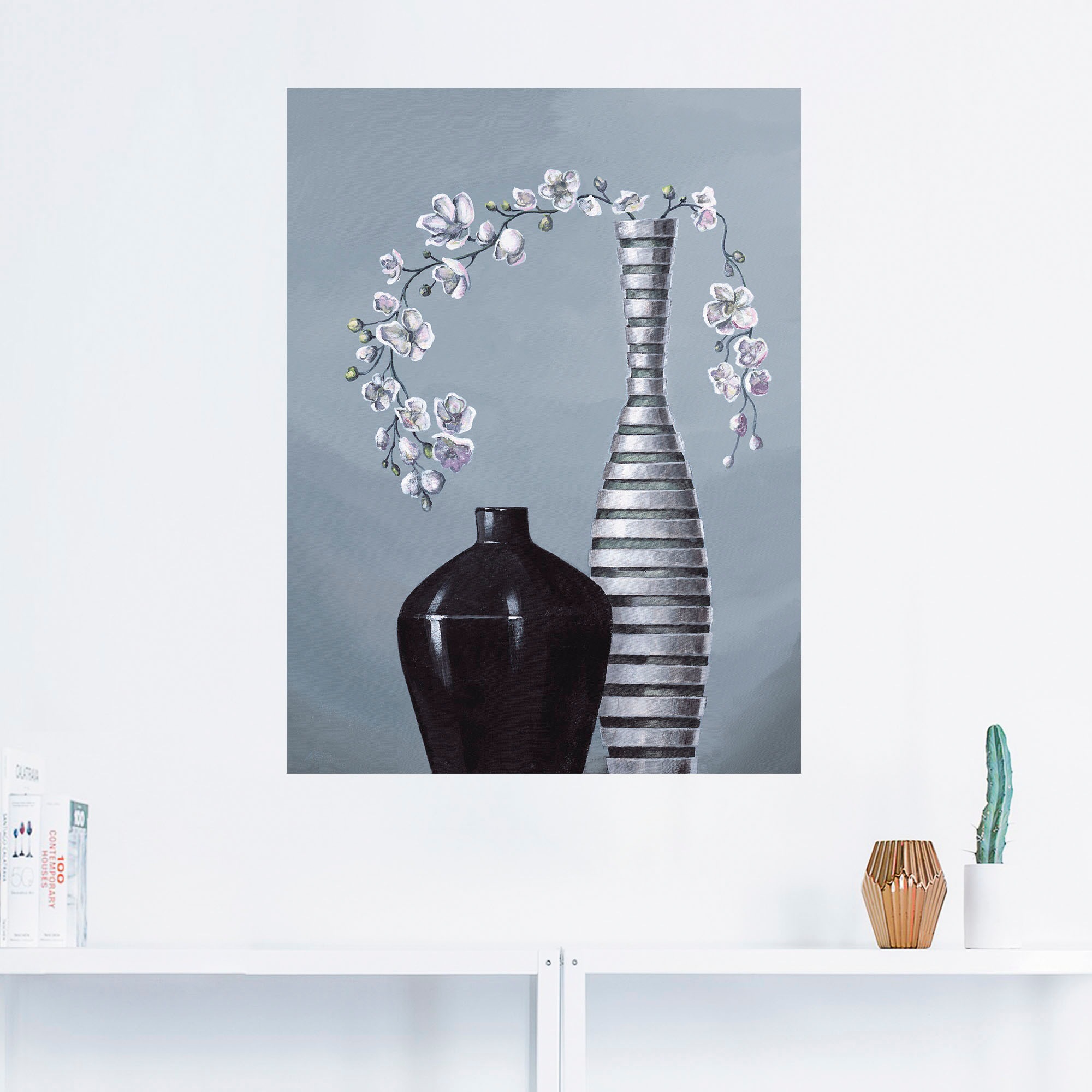 Artland Wandbild »Metallische Vasen«, Vasen & Töpfe, (1 St.), als Alubild, Outdoorbild, Leinwandbild, Poster, Wandaufkleber
