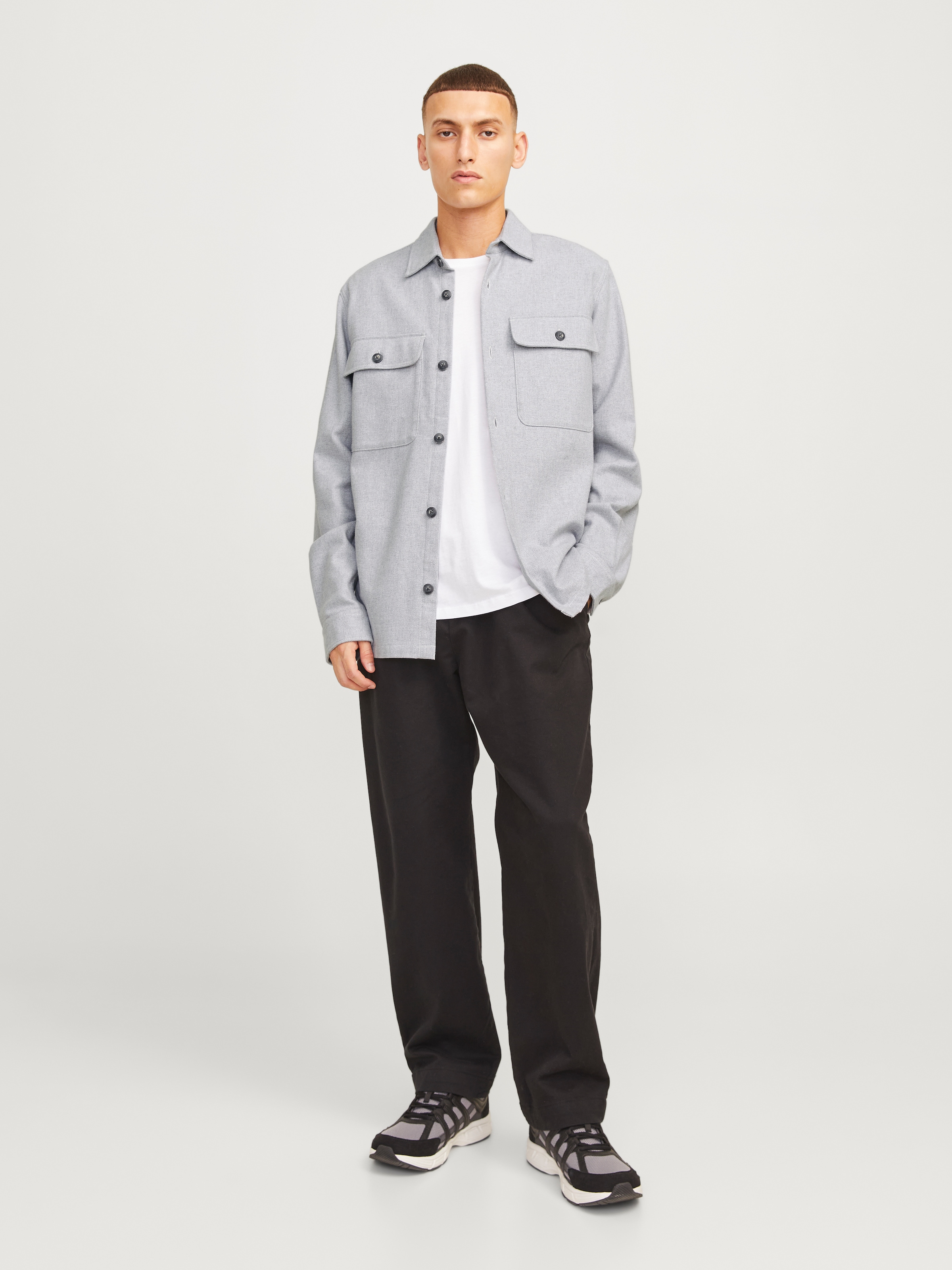 Jack & Jones Langarmhemd »JPRRAYMOND MELANGE SOLID LS OVERSHIRT SN«