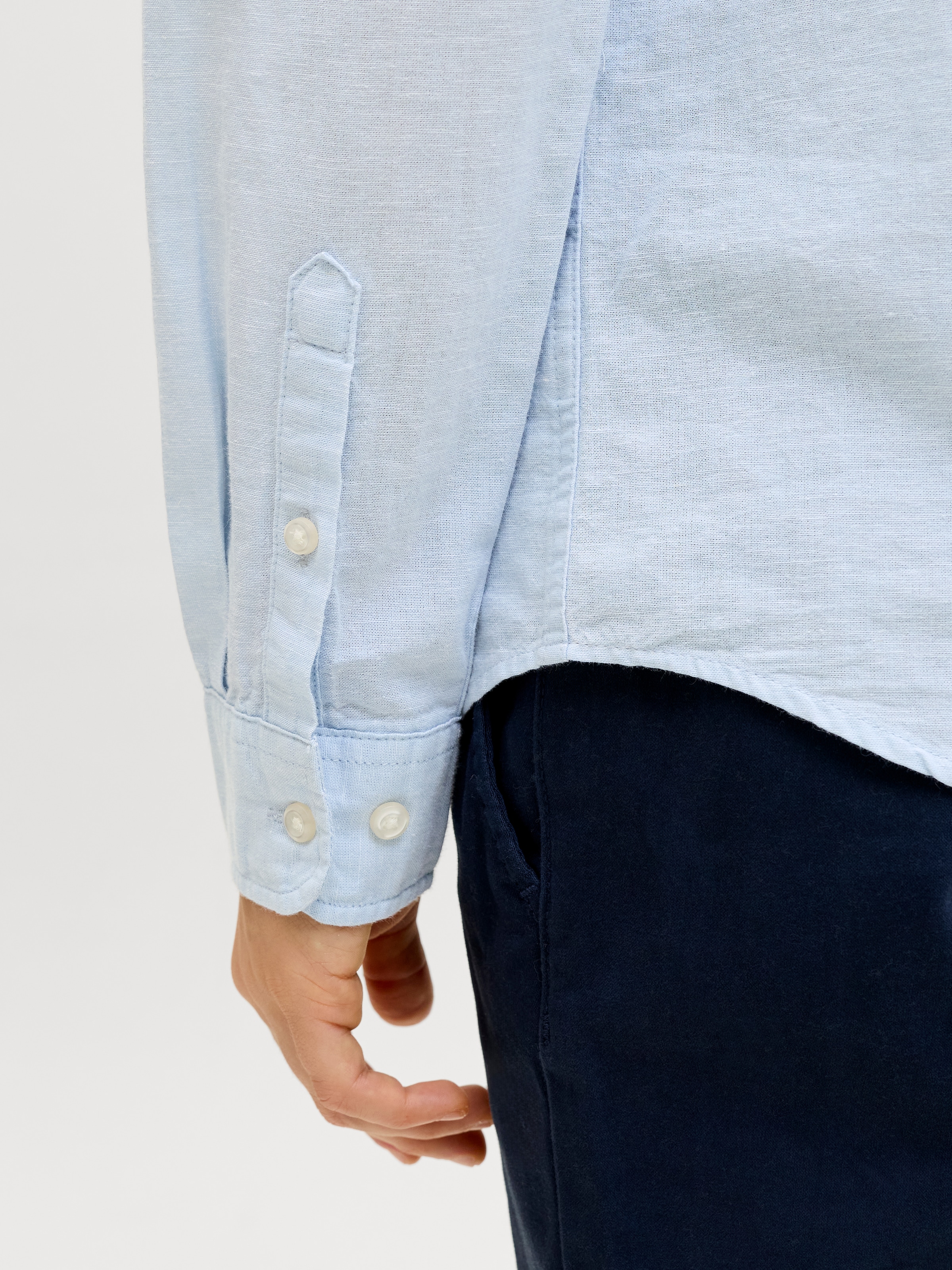 Jack & Jones Junior Langarmhemd »JJEBREEZE LINEN BLEND SHIRT L/S SN JNR«