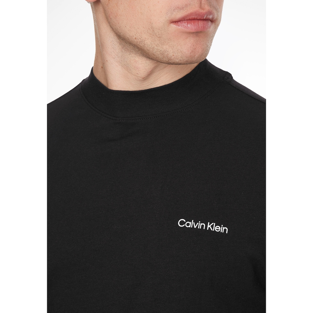 Calvin Klein Langarmshirt »MICRO LOGO LS MOCK NECK T-SHIRT«, mit Mock-Kragen