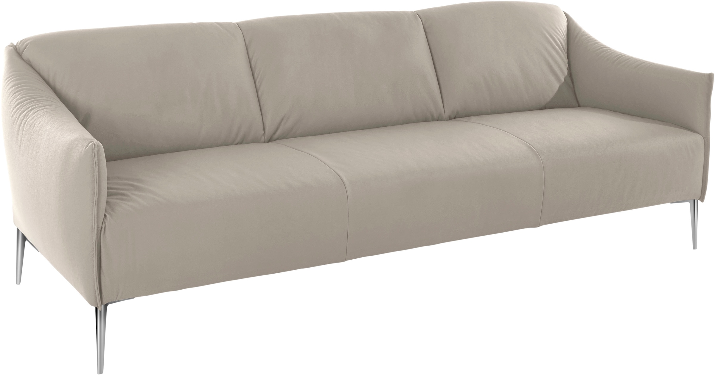 W.SCHILLIG 3-Sitzer »sally« mit Metallfüßen in Chrom glänzend, Breite 224 cm