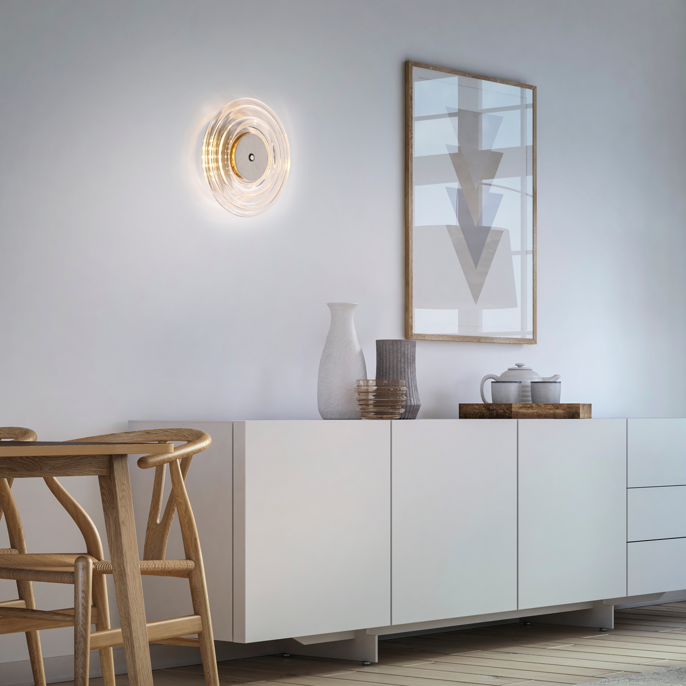 Paul Neuhaus LED Wandleuchte »AKKU-SONO« LED-Board 1 Stk. Warmweiß Touchdimmer, Memoryfunktion, Akku betrieben