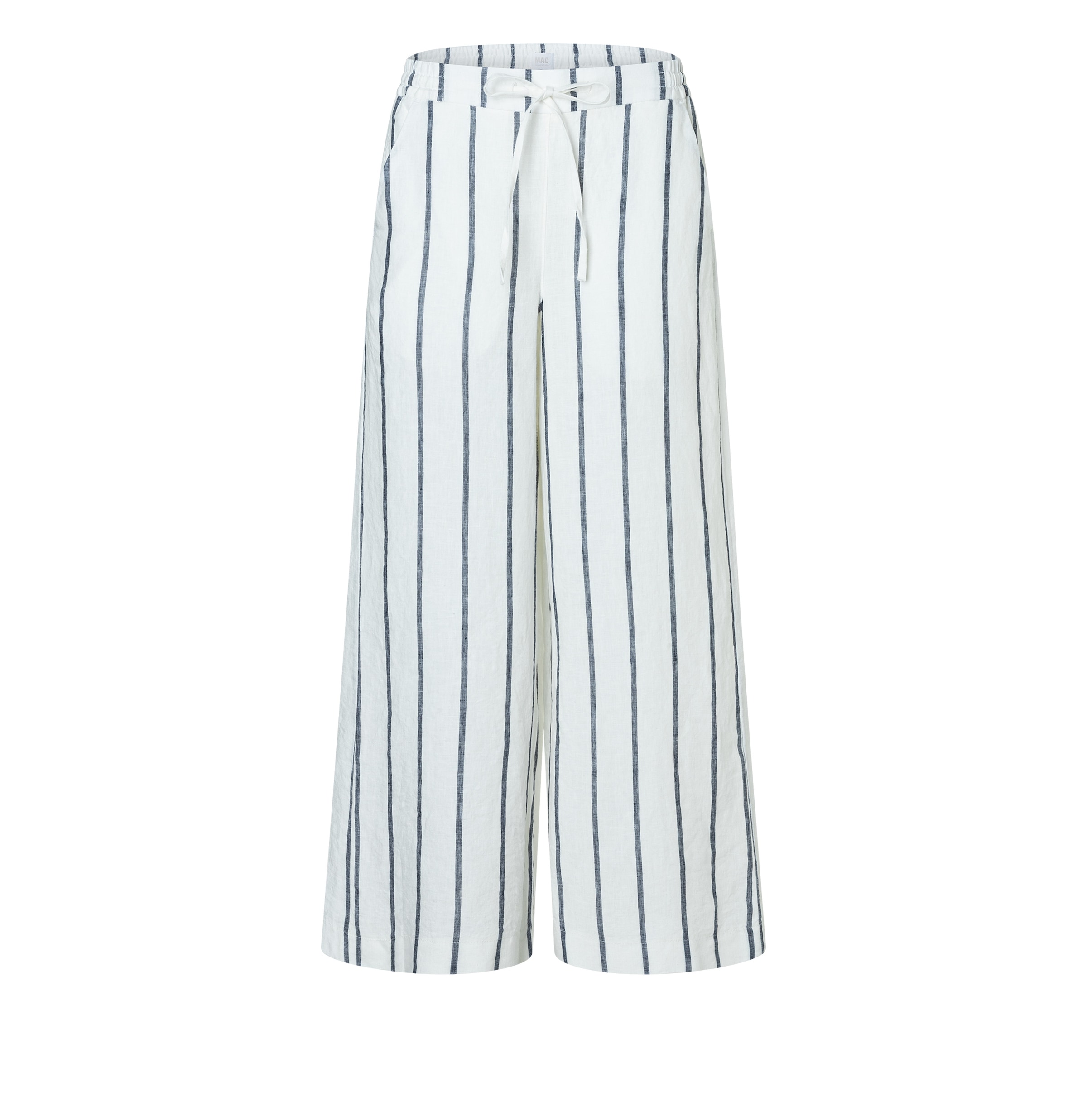 MAC Leinenhose »CALLIE cropped«  gestreift mit Kordelzug