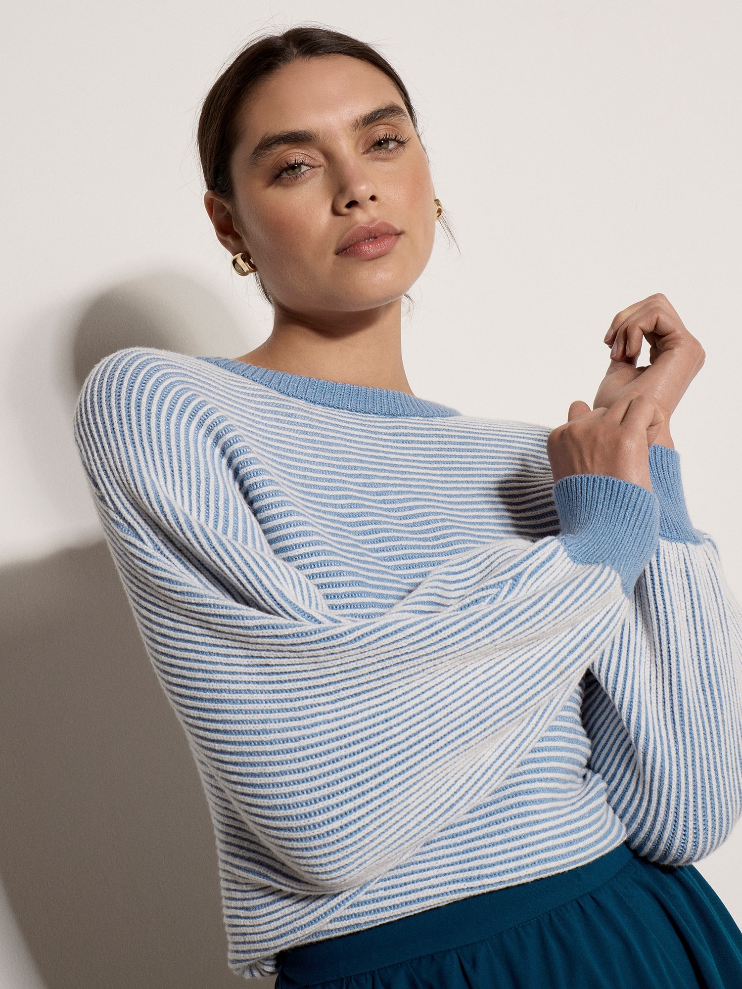 Apricot Fledermauspullover »Pullover mit Fledermausärmeln« mit Streifen
