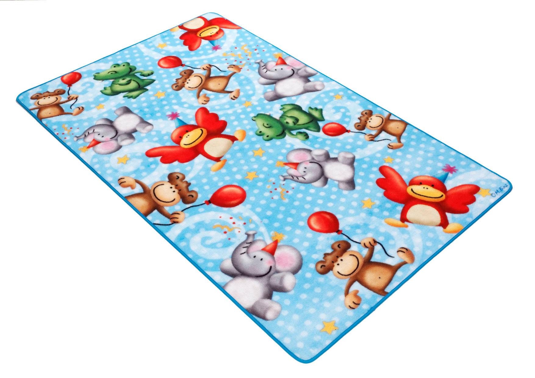 Böing Carpet Kinderteppich »Lovely Kids LK-4 Affen«, rechteckig, Motiv  Zootiere, Kinderzimmer
