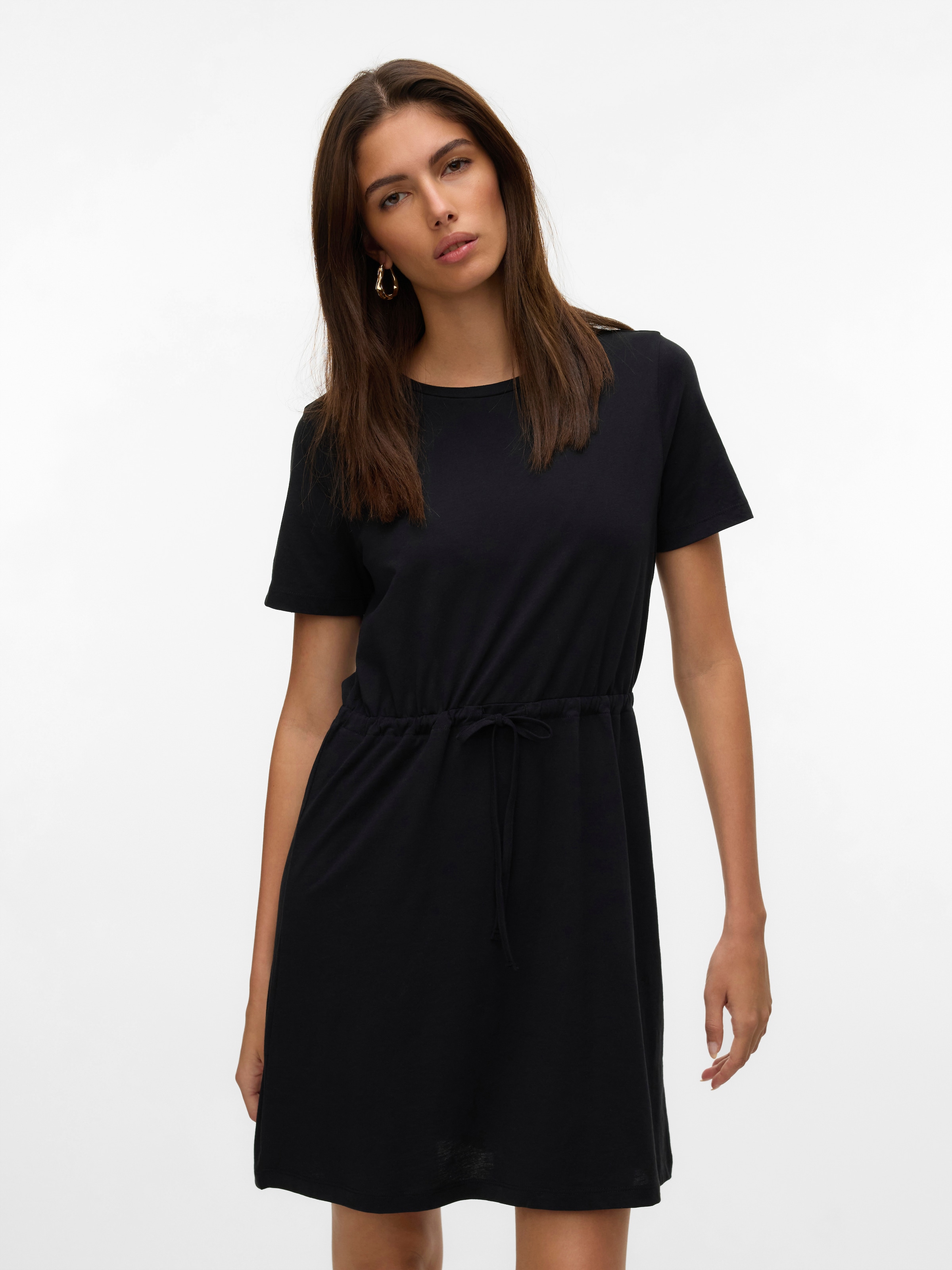 Vero Moda Shirtkleid »VMLUNA SS SHORT STRING DRESS JRS NOOS«