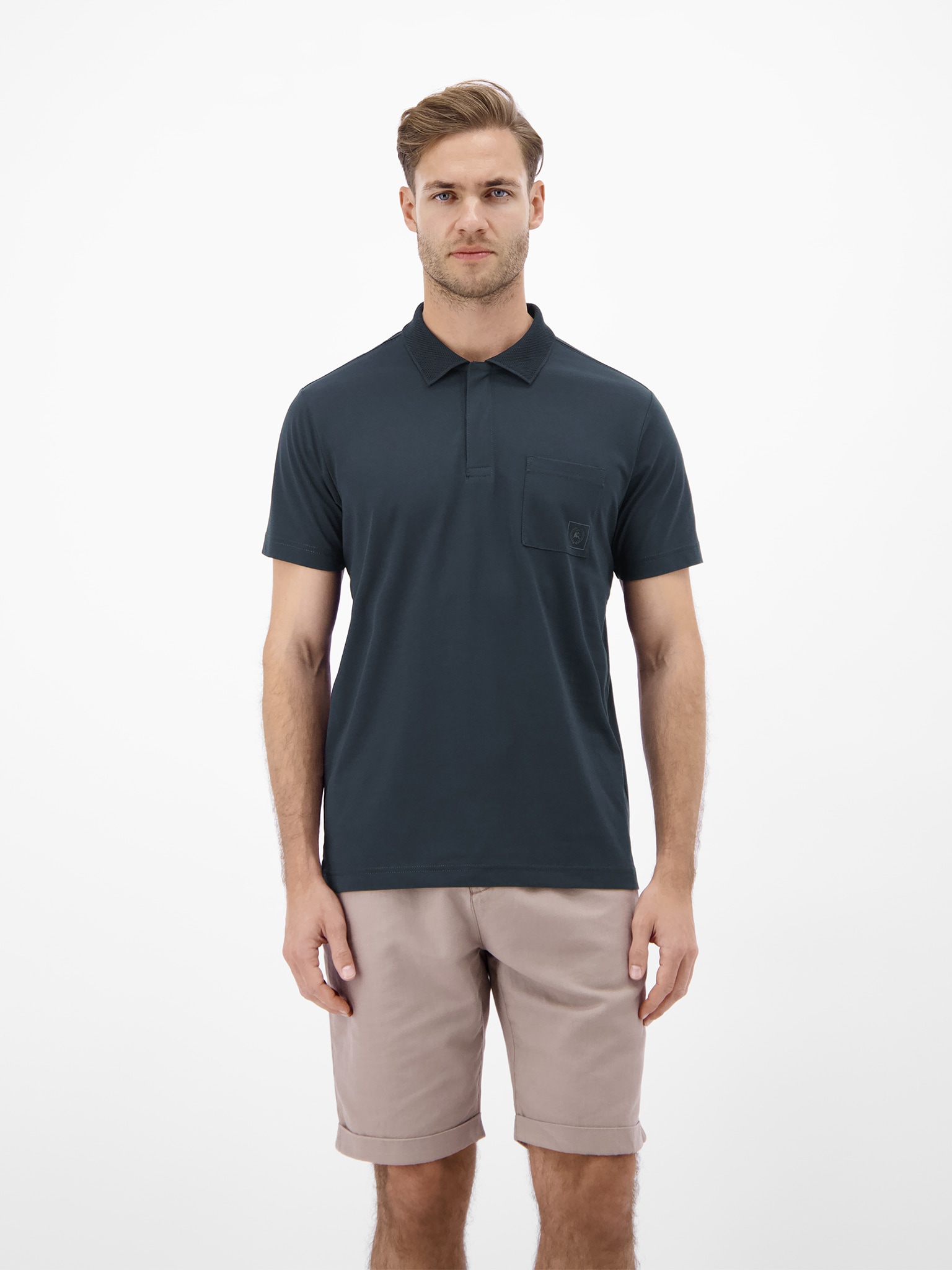 LERROS Poloshirt mit Logo Stickerei