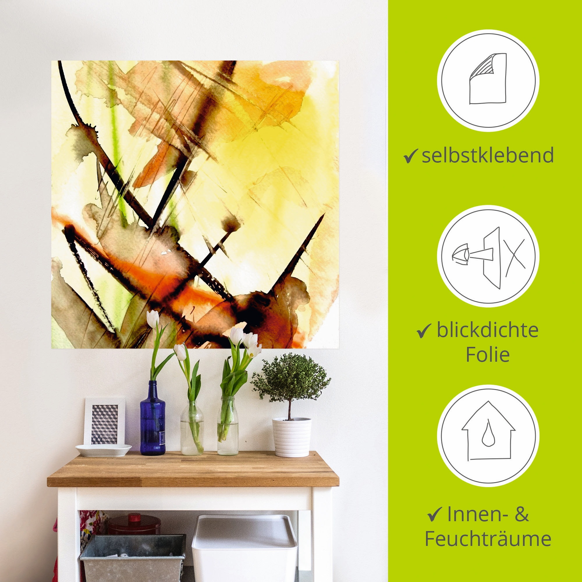 Artland Wandbild »Lichtklang«, Gegenstandslos, (1 St.), als Leinwandbild, Poster, Wandaufkleber in verschied. Größen