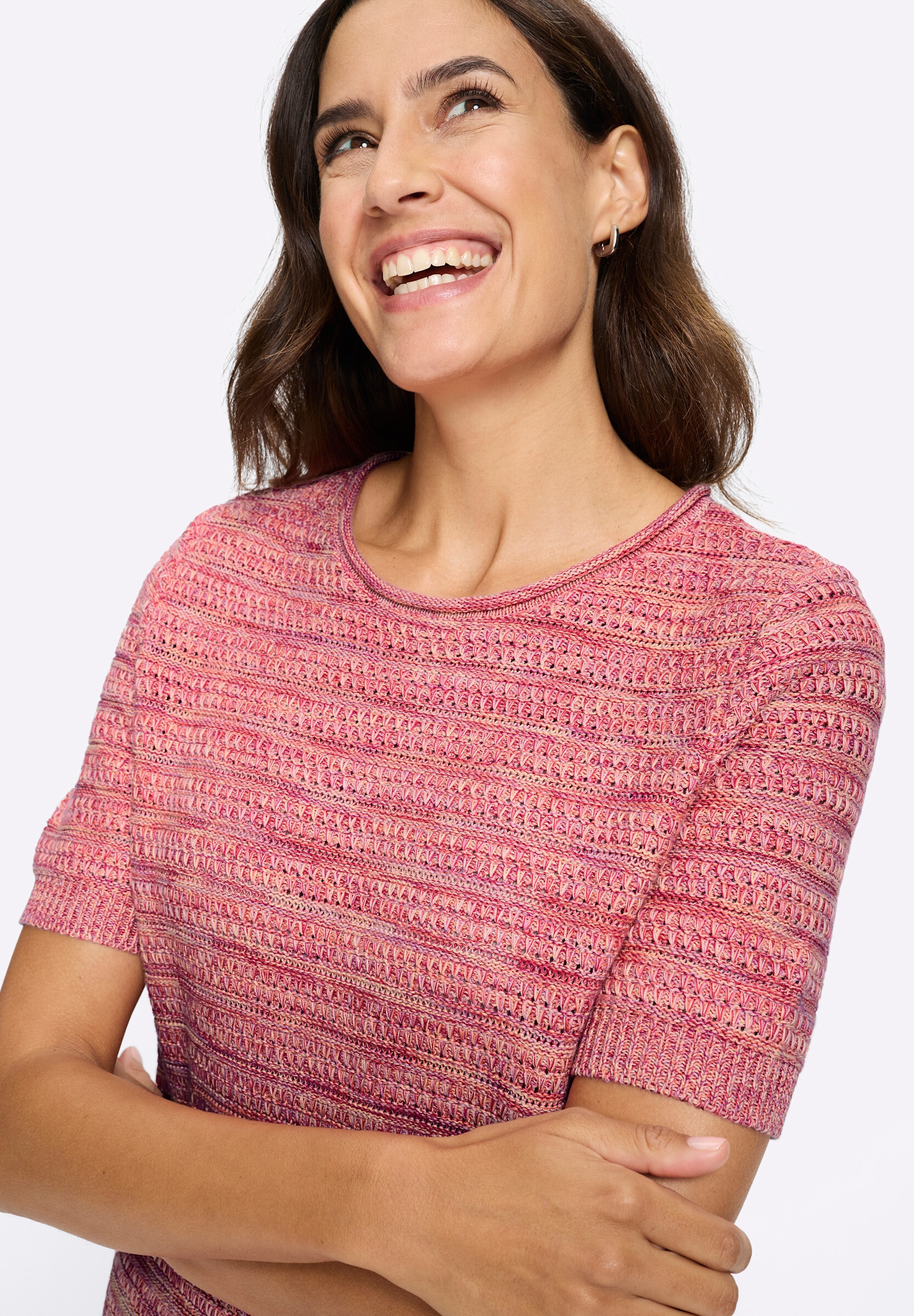 Witt Strickpullover »Baumwoll-Pullover Baumwollpullover mit Ajour-Akzenten«
