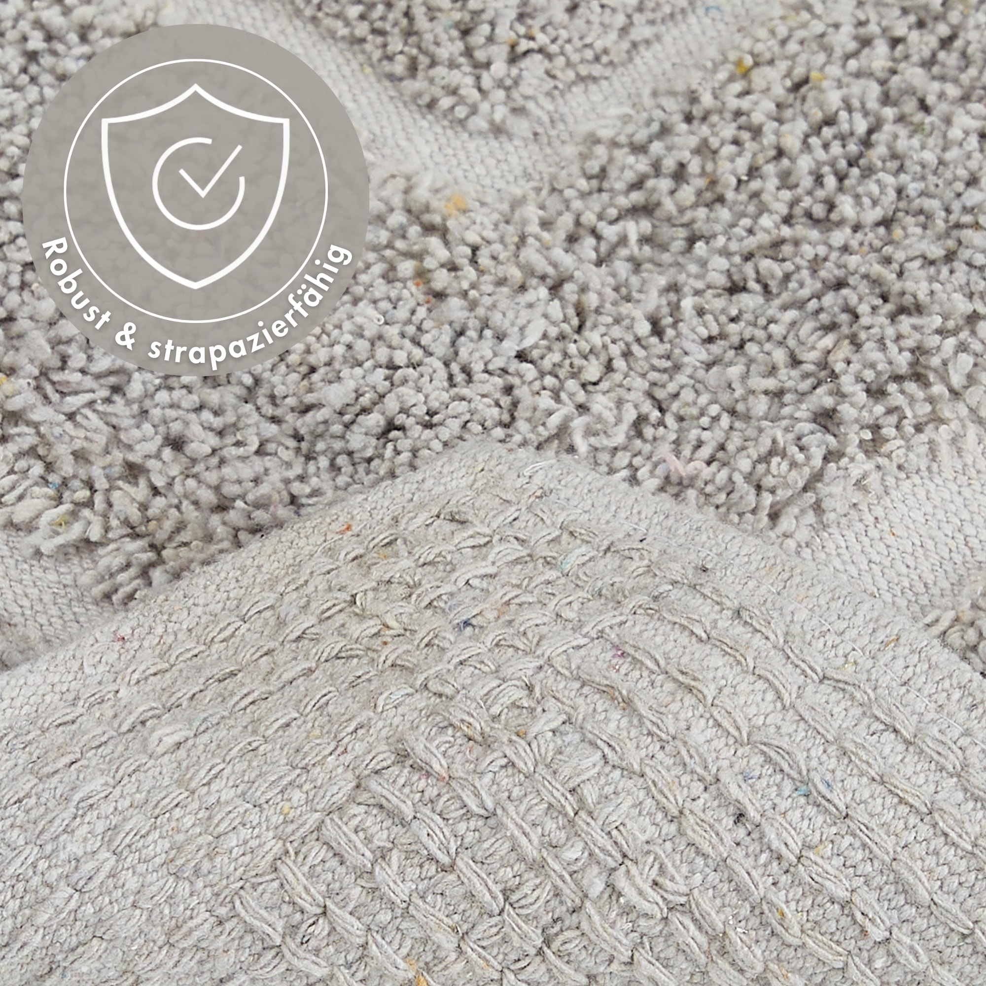 Andiamo Badematte »Havanna, 50x80 cm, Badvorleger, Badezimmer Teppich« Höhe 7,5 mm fußbodenheizungsgeeignet | schnell trocknend Badteppich, Uni Farben, Hoch-Tief Effekt, verschiedene Designs