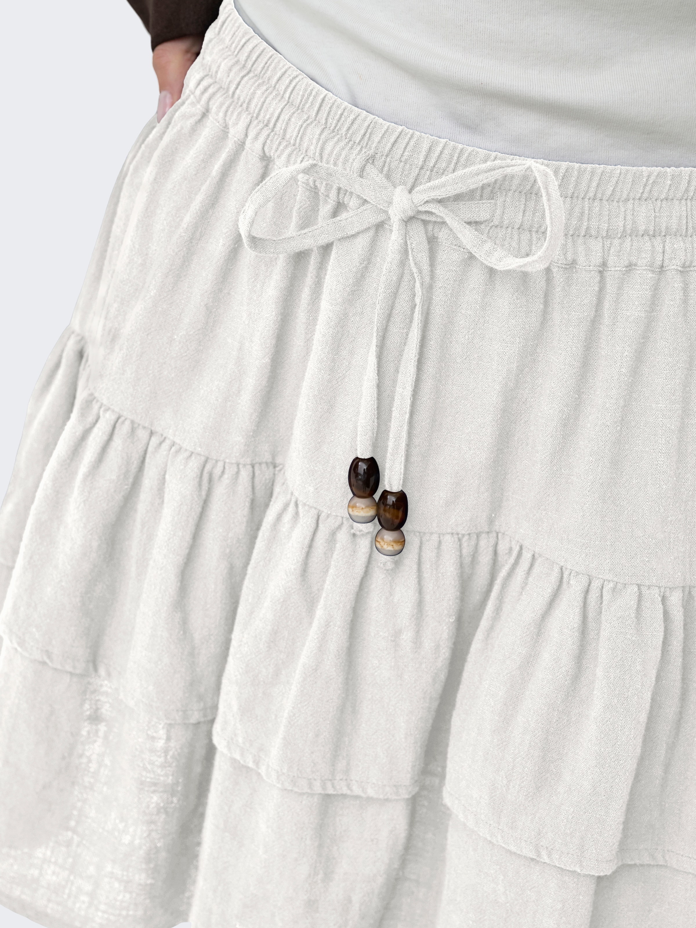 ONLY Minirock »ONLSWAR STRING SHORT SKIRT WVN« Baumwolle