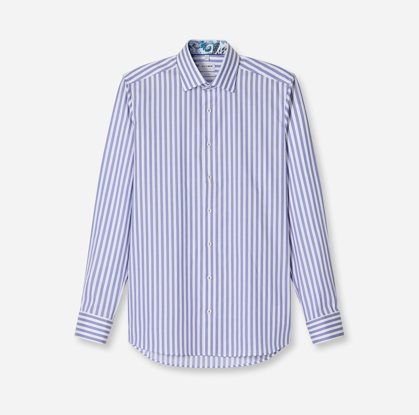 OLYMP Langarmhemd »Level 5« gestreift, body fit, New York Kentkragen, Businesshemd