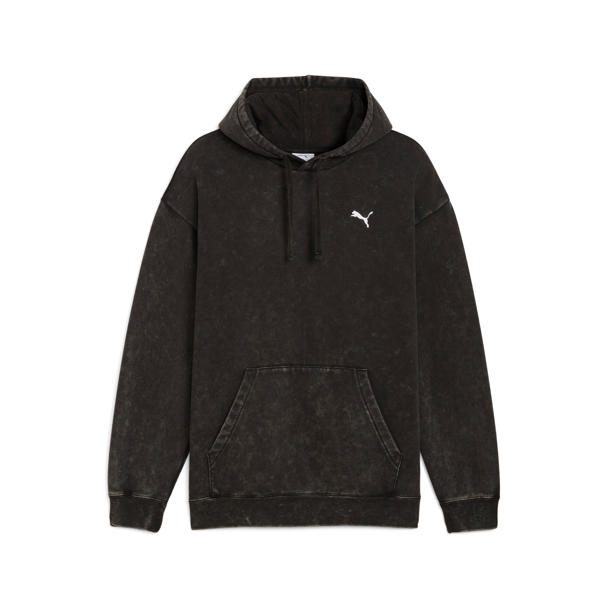 PUMA Kapuzensweatshirt »ESS ELEVATED RELAXED WASH HOODIE FL«, mit Kängurutasche, mit Print-Applikation
