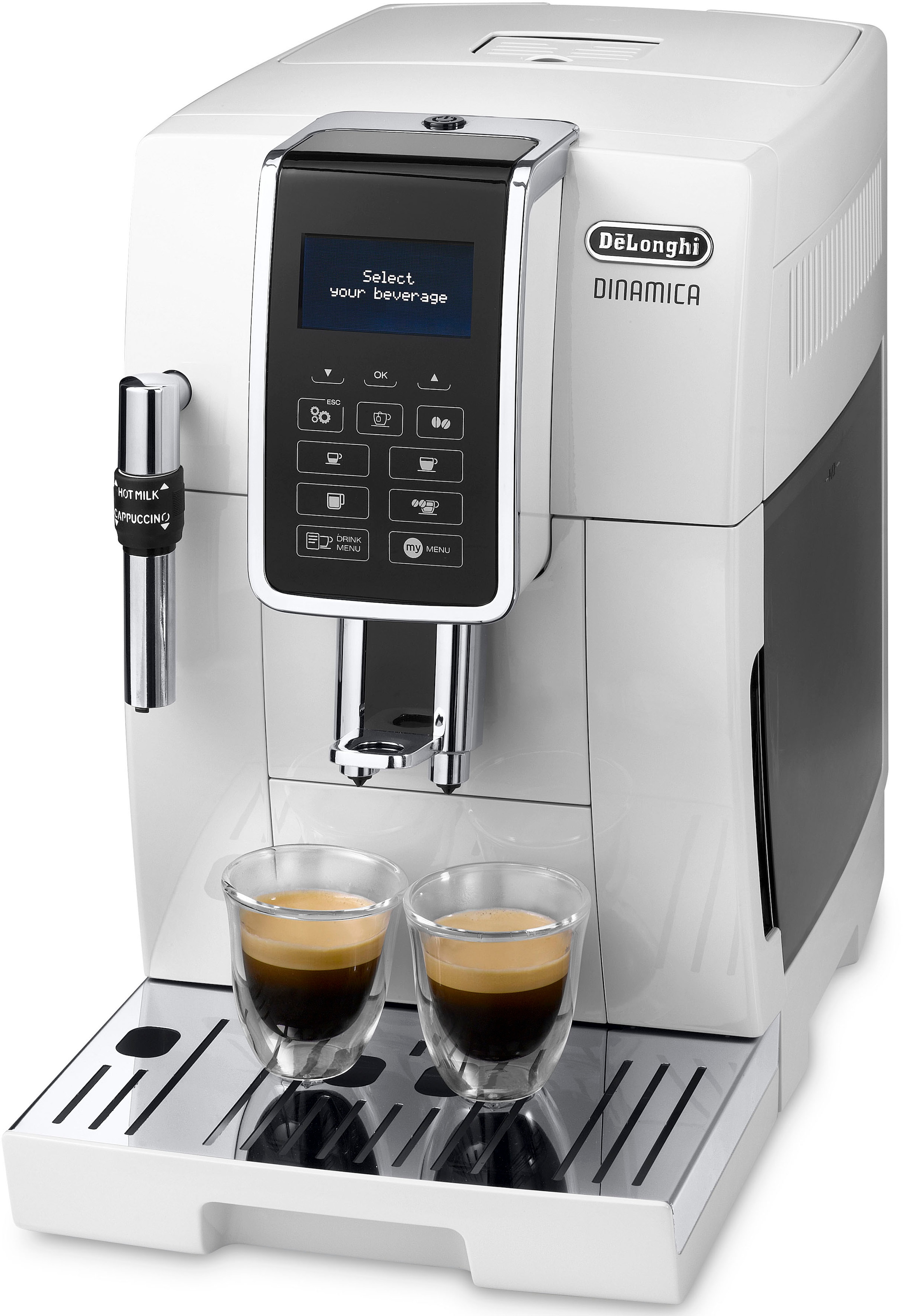 De'Longhi Kaffeevollautomat »Dinamica ECAM 350.35.W«, großer 1.8l Wassertank