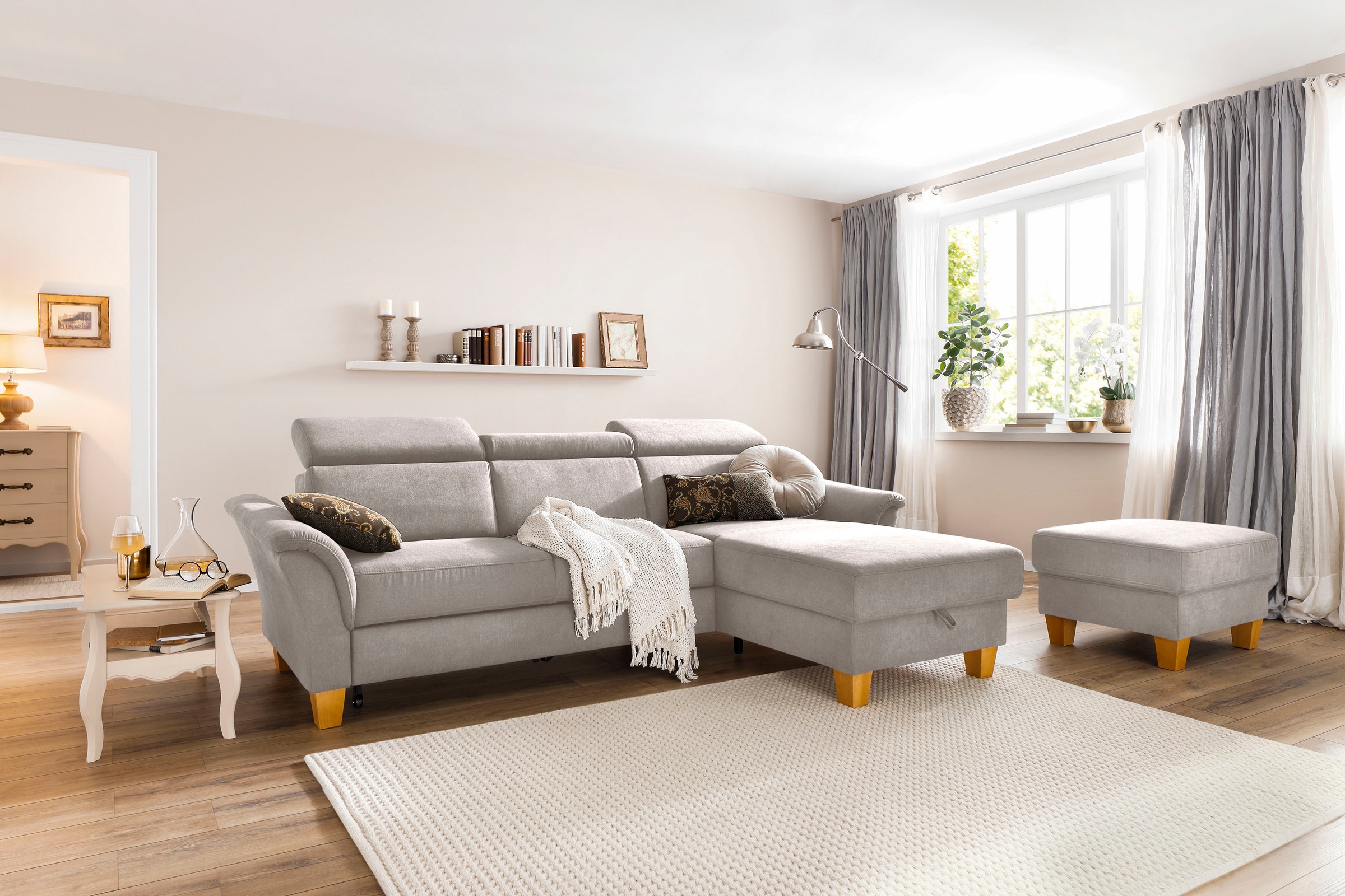 Home affaire Polsterhocker »Conville«, Passend zur Servie "Conville", mit Federkern
