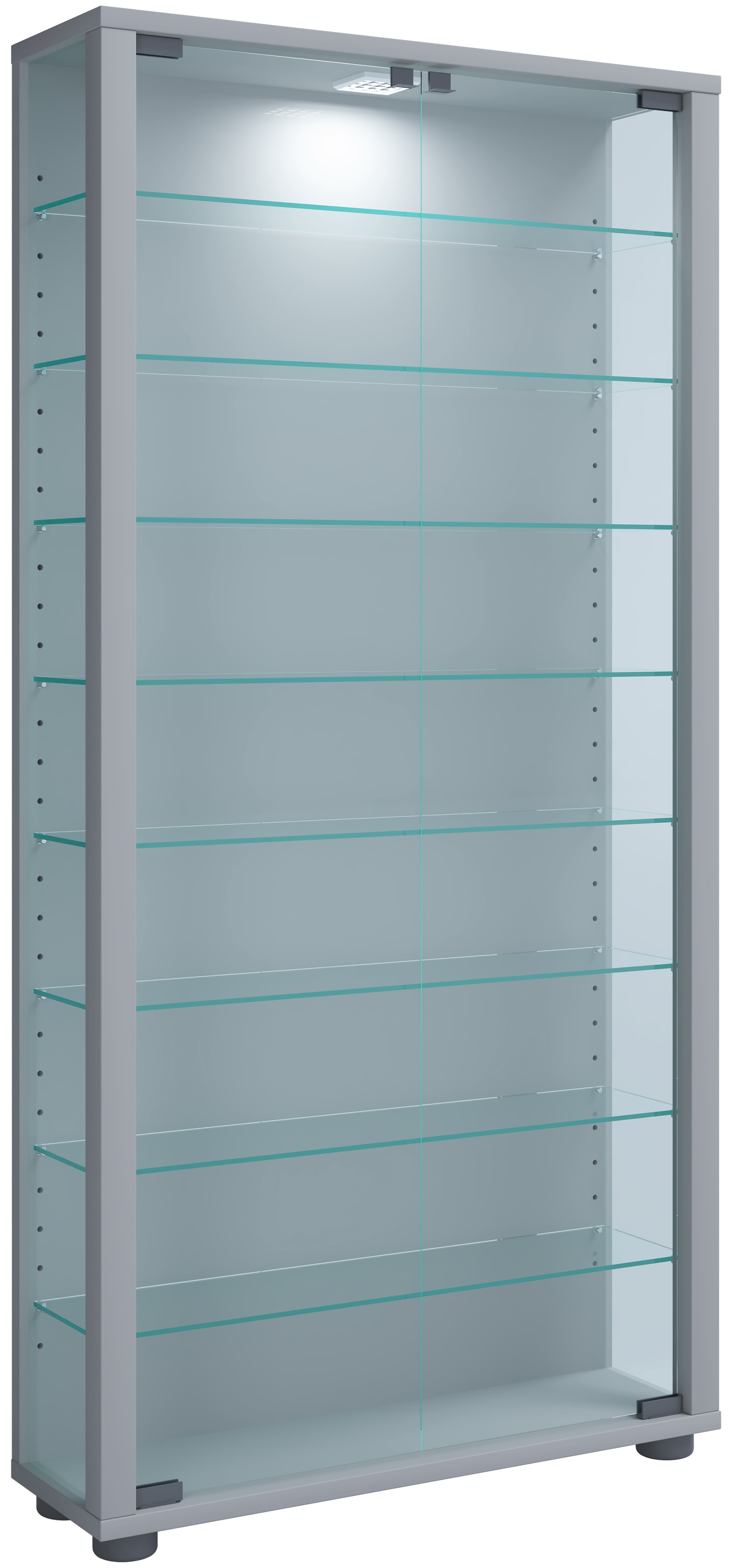VCM Standvitrine »Holz Glas Stand Vitrine Sammelvitrine Lumo Maxi«
