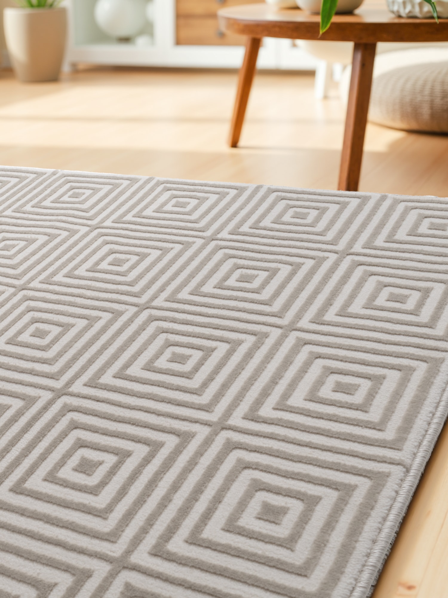ELLE DECORATION Designteppich »Tourmaline«, rechteckig, 9 mm Höhe, Wohnzimmer, Schlafzimmer, Läufer, Hoch-Tief Effekt, Flur, Glanz