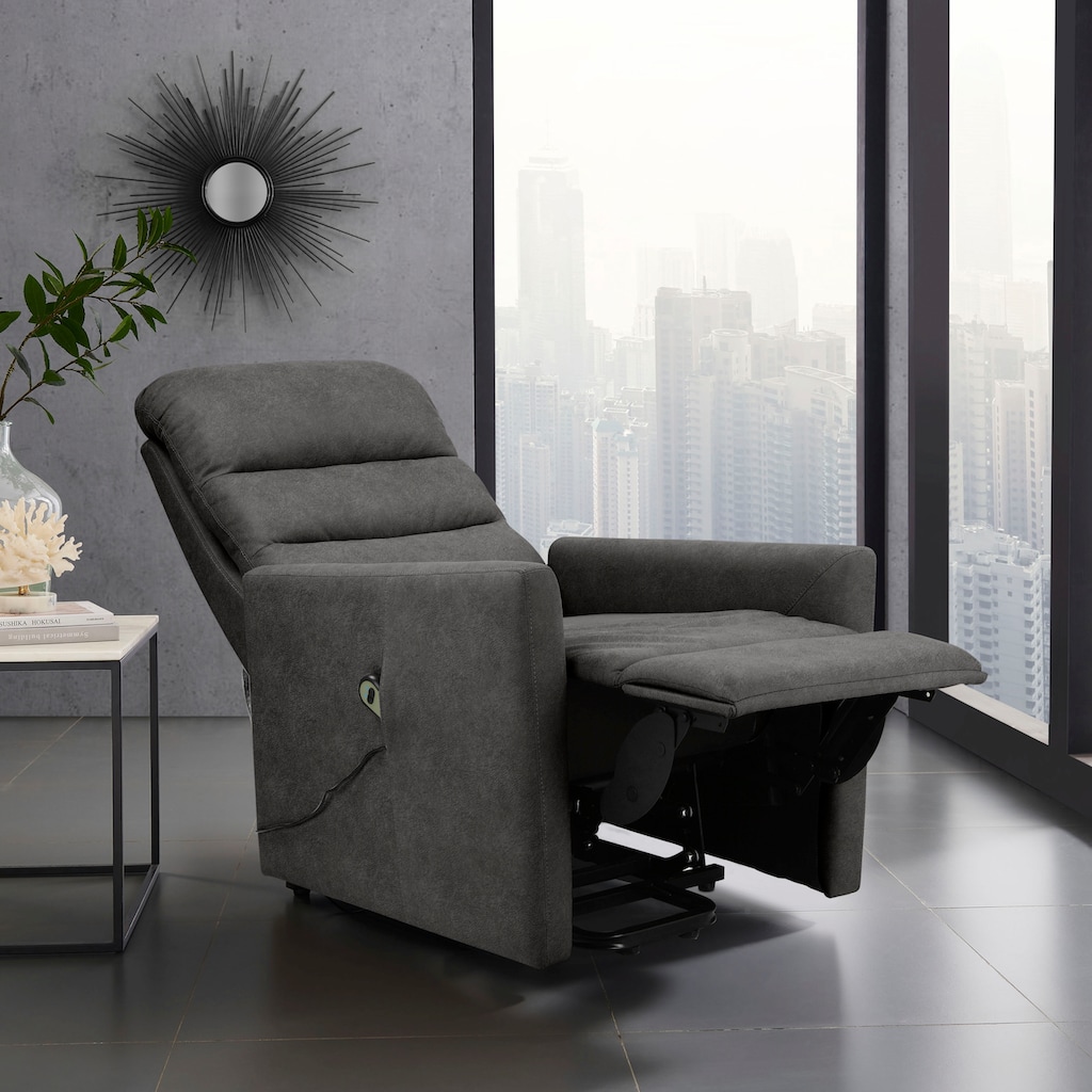 Places of Style Relaxsessel »Flavian«, mit elektrischer Relaxfunktion, stufenlose Verstellung, Sitzhöhe 51 cm