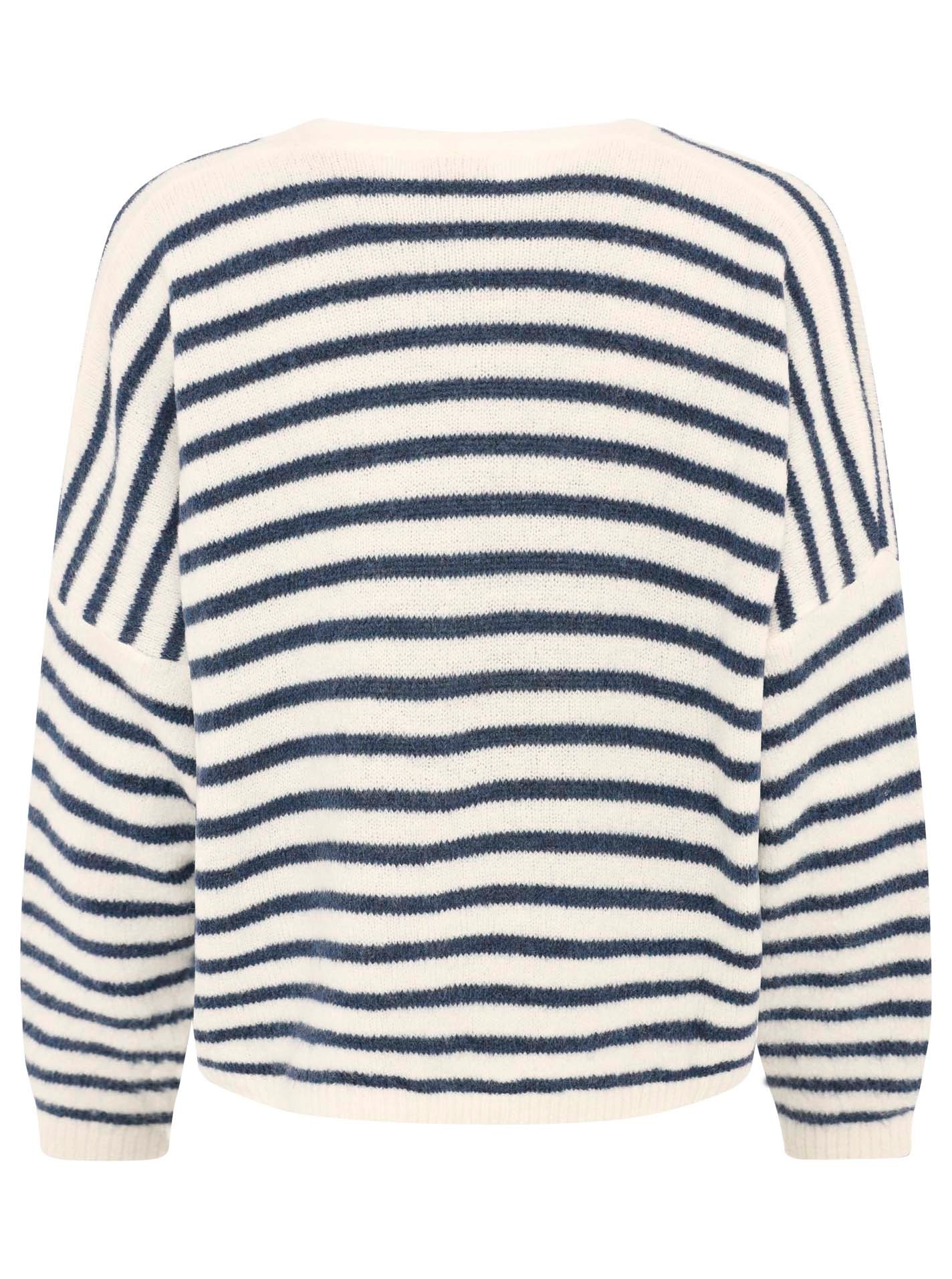 Zwillingsherz Strickjacke »"Streifen"« One Size, Loose-Fit, Langarm, Wollanteil, V-Ausschnitt